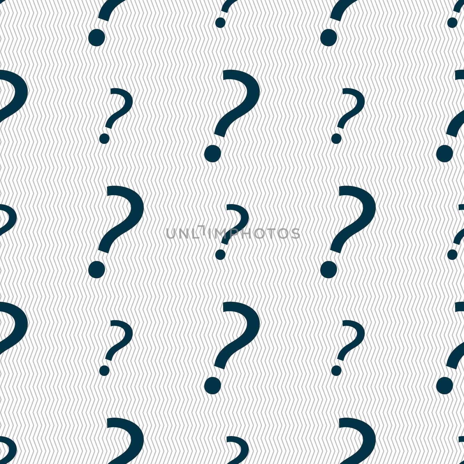 Question mark sign icon. Help symbol. FAQ sign. Seamless abstract background with geometric shapes.  by serhii_lohvyniuk