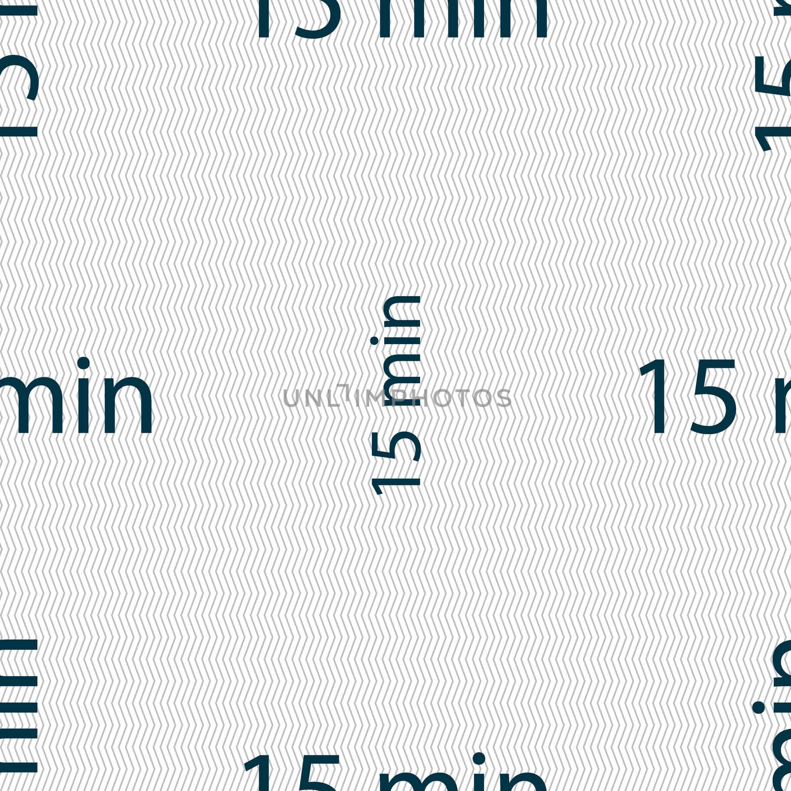 fifteen minutes sign icon. Seamless abstract background with geometric shapes.  by serhii_lohvyniuk