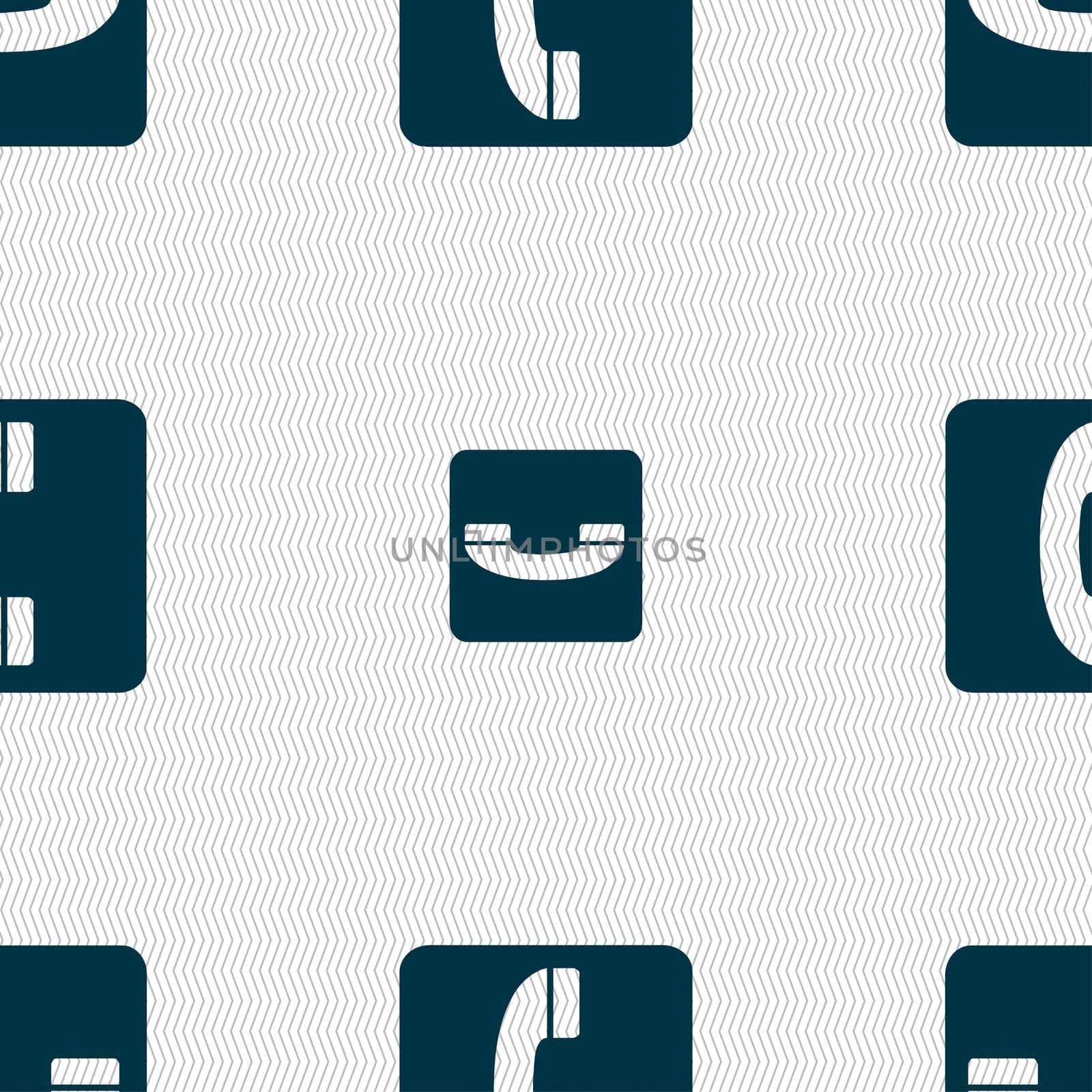 handset icon sign. Seamless pattern with geometric texture. illustration