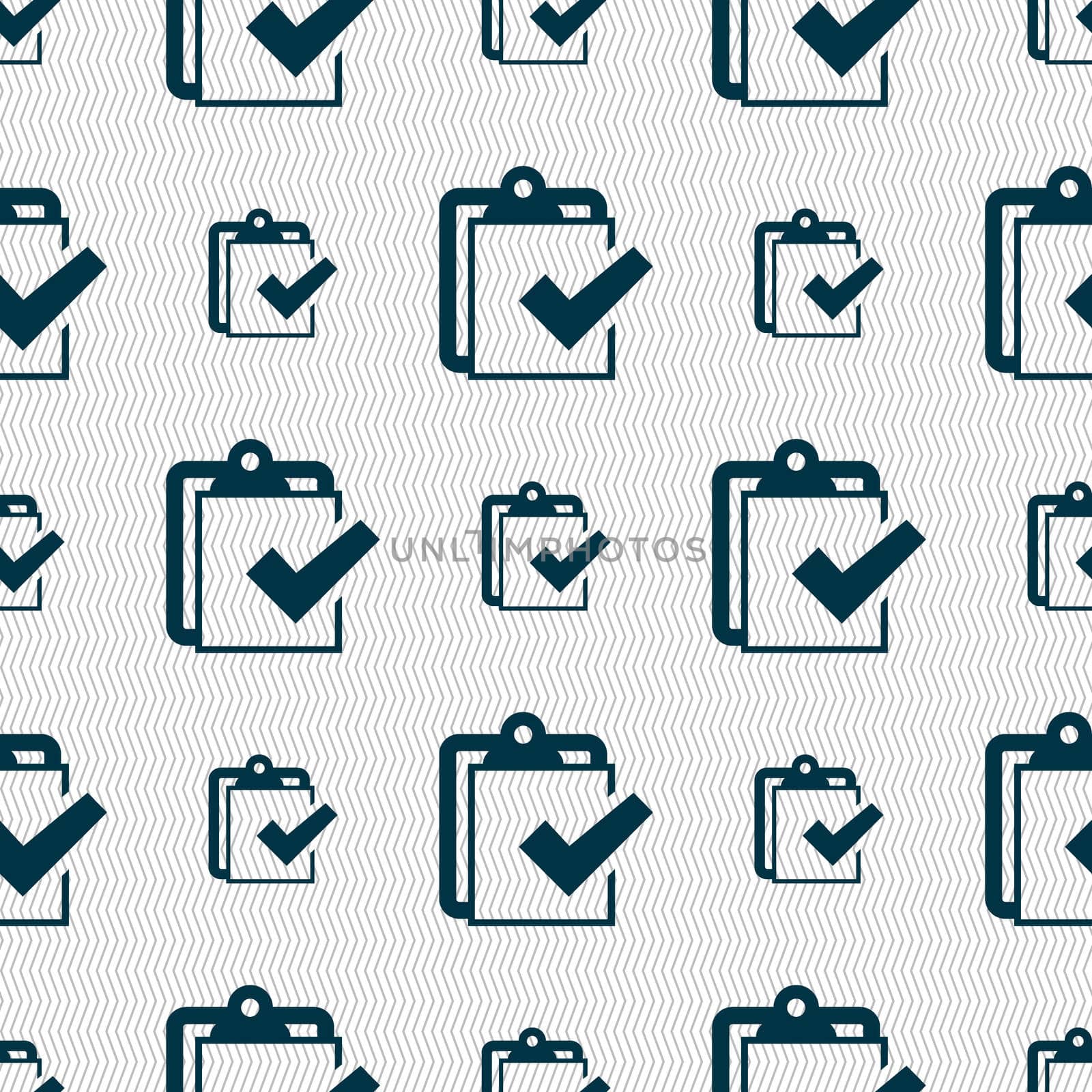 Edit document sign icon. Seamless abstract background with geometric shapes.  by serhii_lohvyniuk