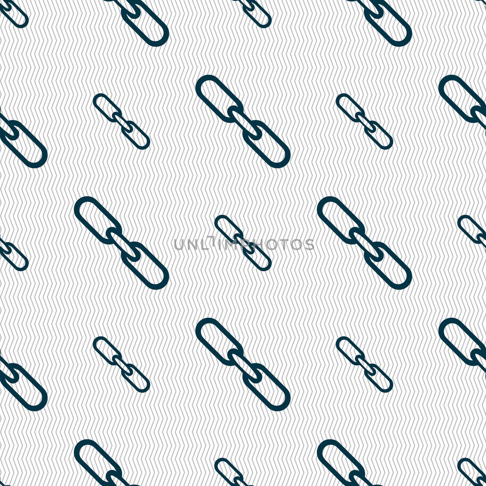 Link sign icon. Hyperlink chain symbol. Seamless abstract background with geometric shapes.  by serhii_lohvyniuk