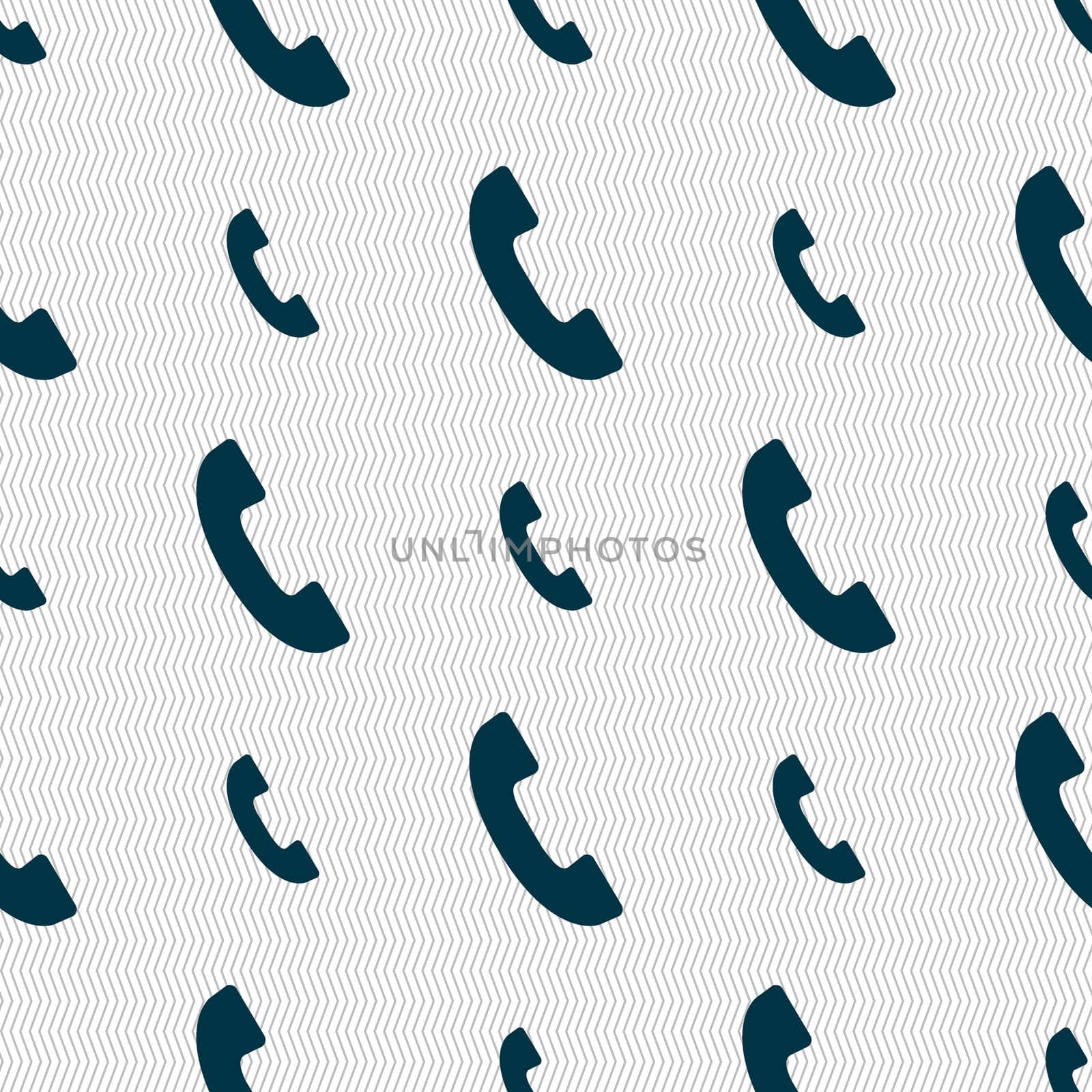 Phone sign icon. Support symbol. Call center. Seamless abstract background with geometric shapes.  by serhii_lohvyniuk