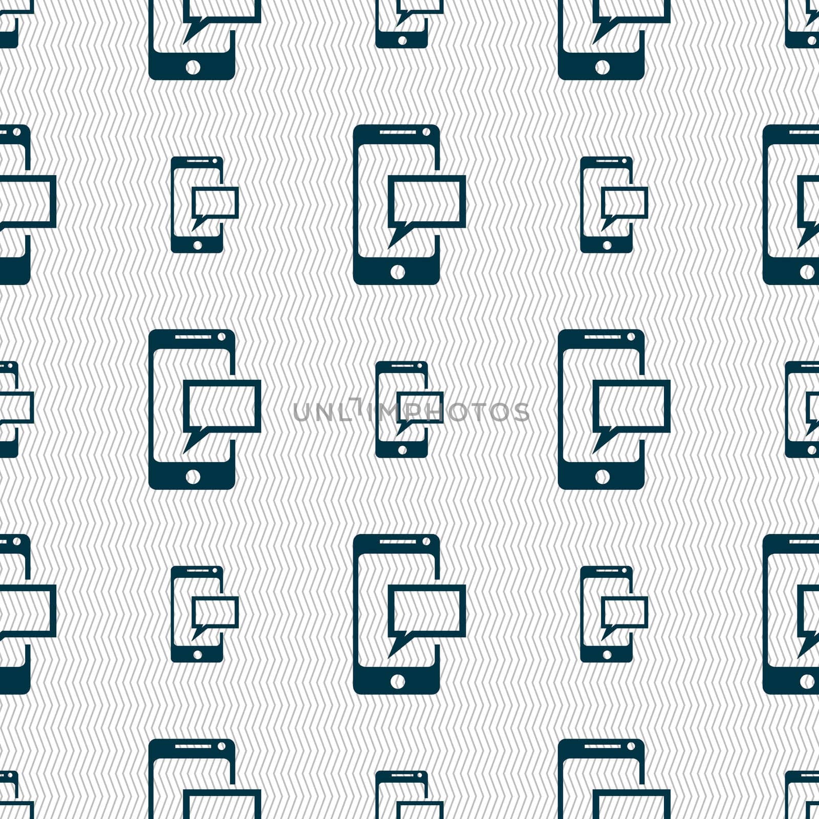Mail icon. Envelope symbol. Message sms sign. Mail navigation button. Seamless abstract background with geometric shapes. illustration