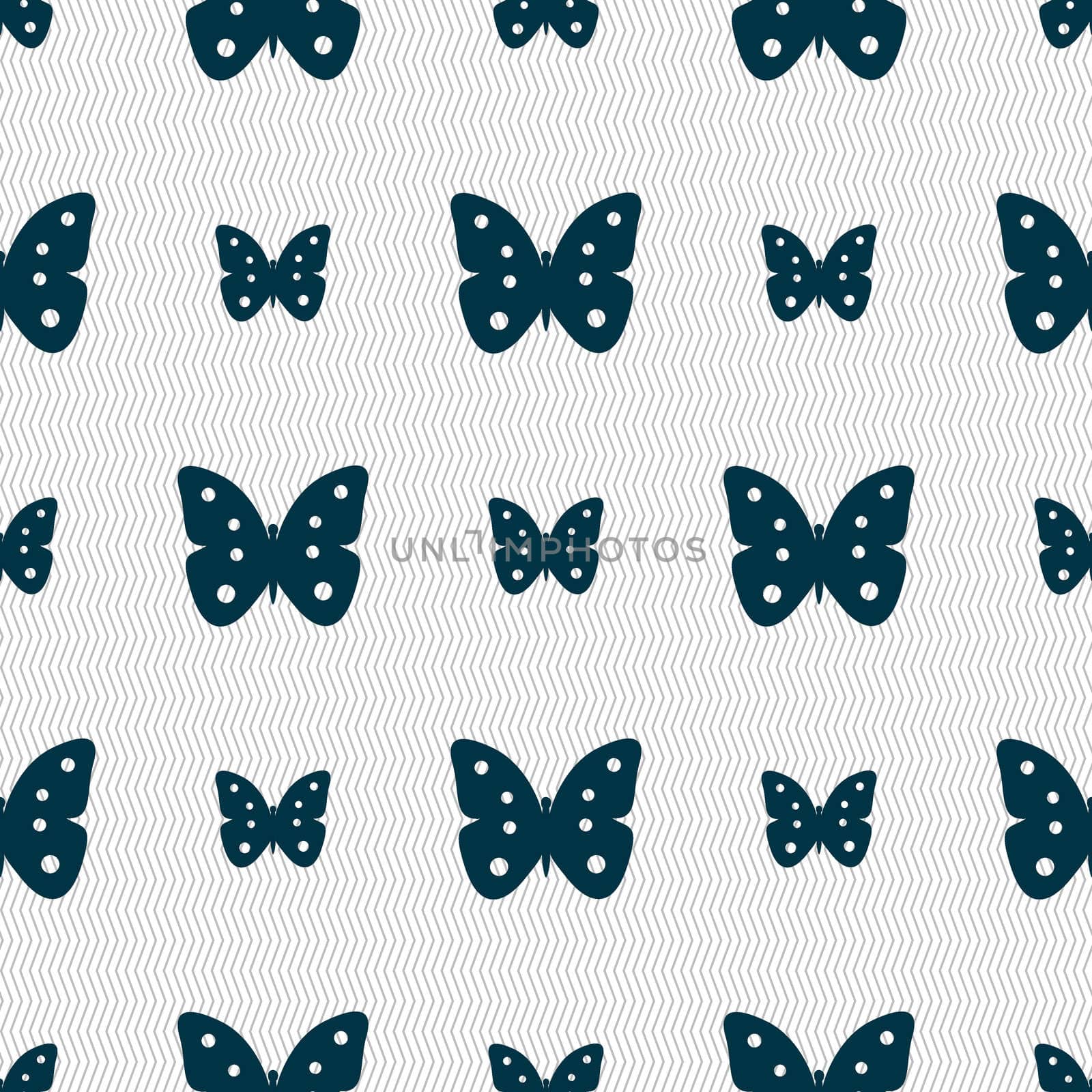 Butterfly sign icon. insect symbol. Seamless abstract background with geometric shapes.  by serhii_lohvyniuk