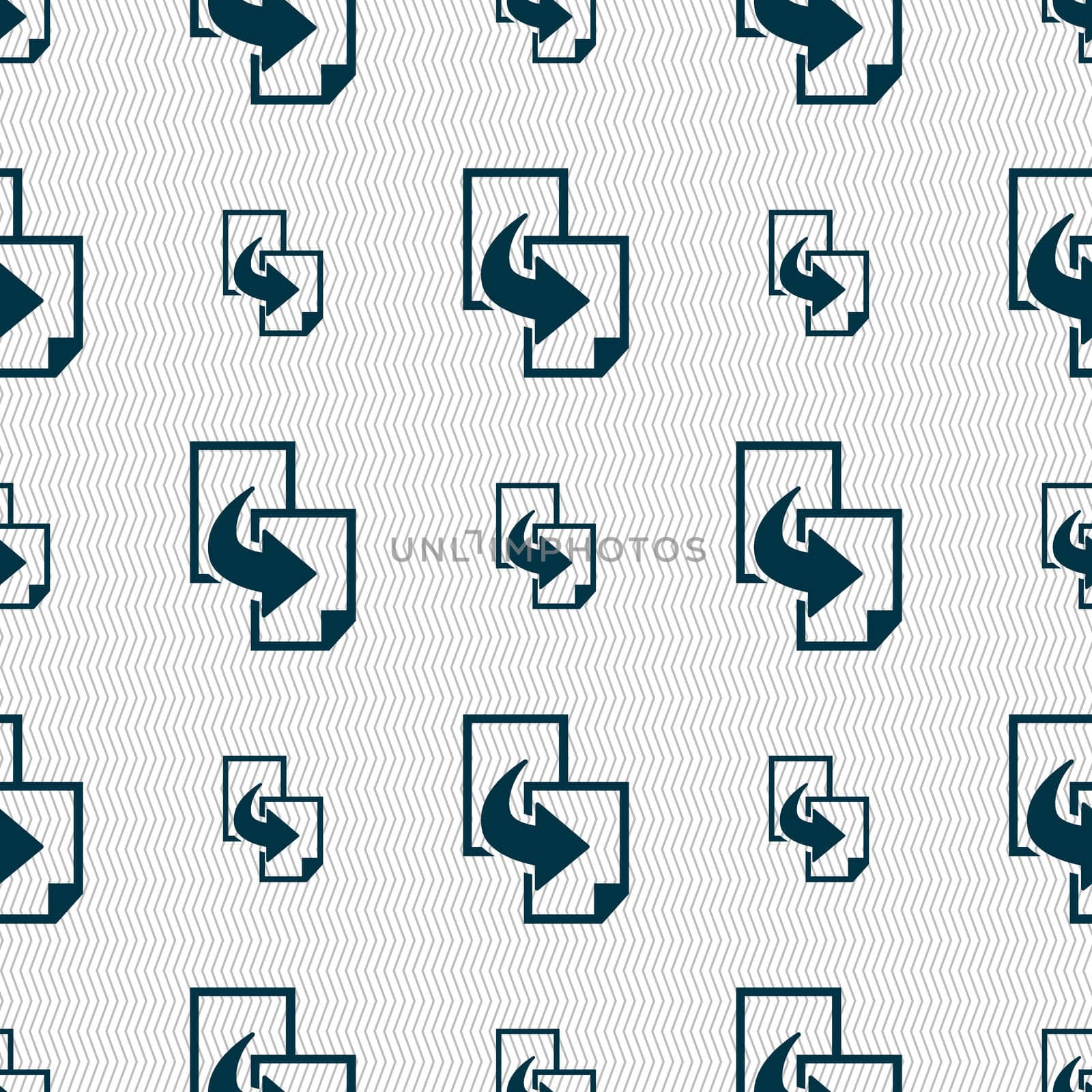 Copy file sign icon. Duplicate document symbol. Seamless abstract background with geometric shapes.  by serhii_lohvyniuk