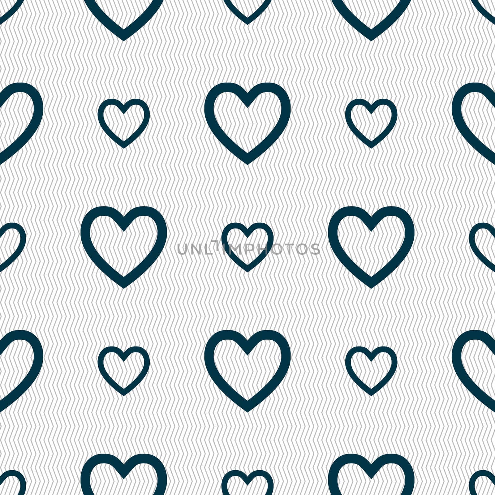 Heart sign icon. Love symbol. Seamless abstract background with geometric shapes.  by serhii_lohvyniuk