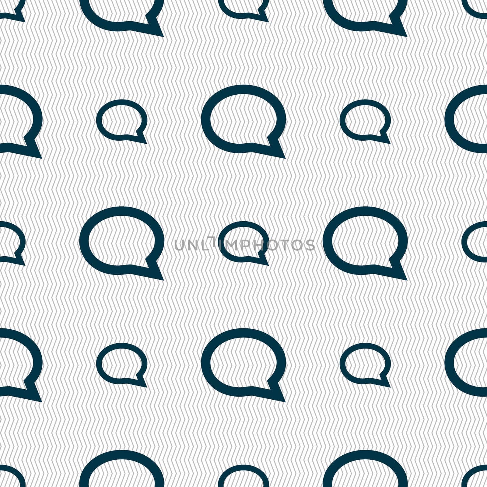 Speech bubble icons. Think cloud symbols. Seamless abstract background with geometric shapes.  by serhii_lohvyniuk