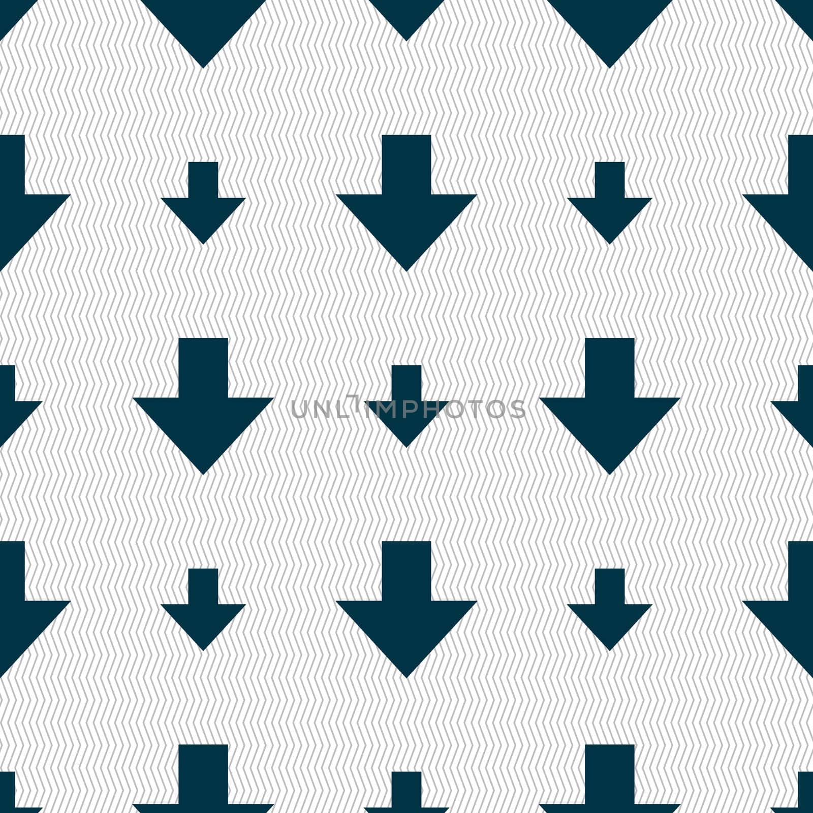 Download sign. Downloading flat icon. Load label. Seamless abstract background with geometric shapes.  by serhii_lohvyniuk