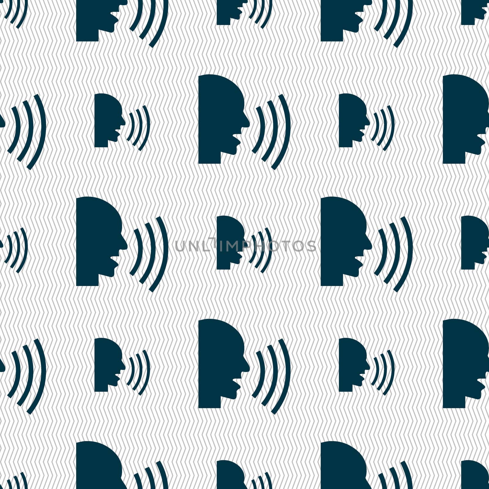 Talking Flat modern web icon. Seamless abstract background with geometric shapes. illustration