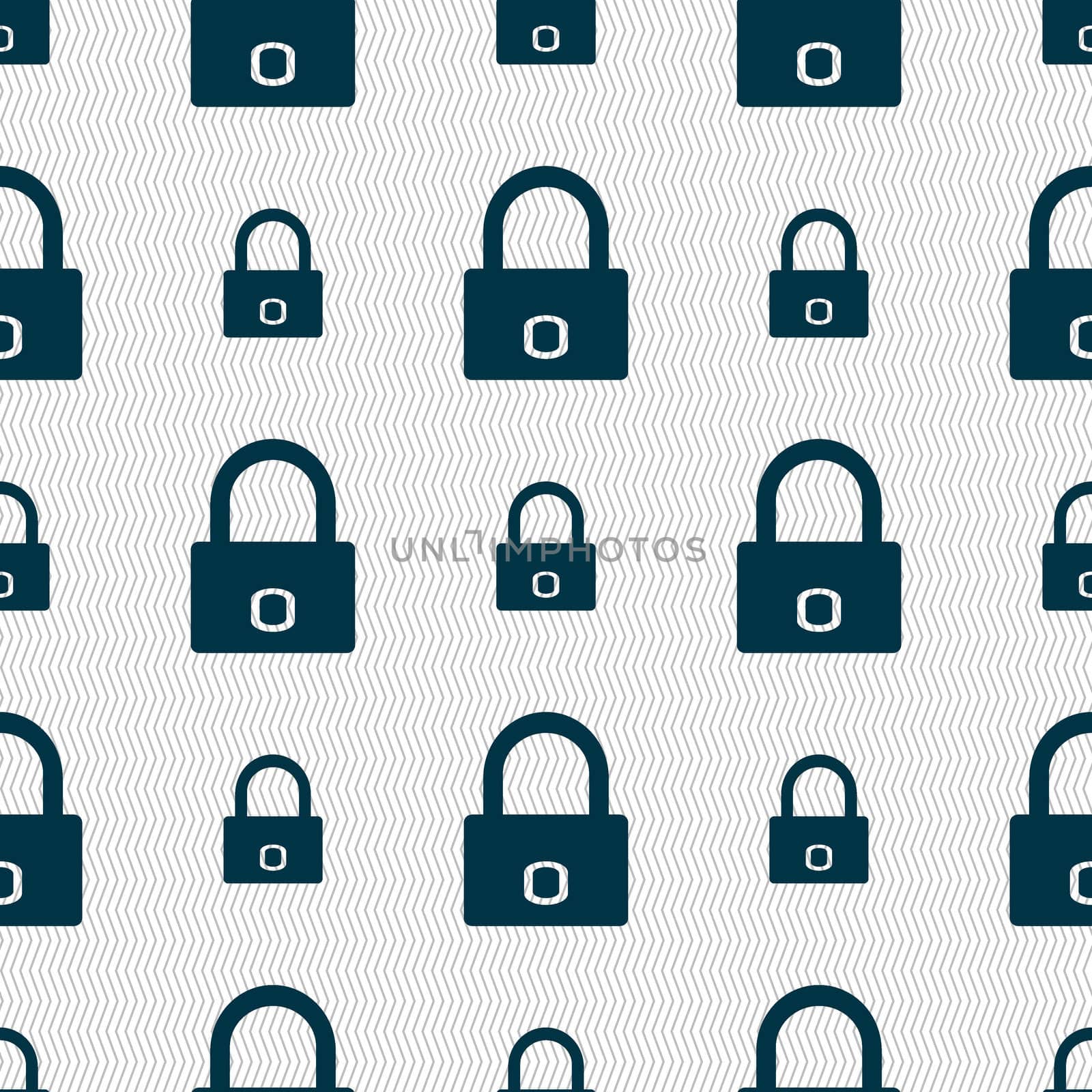Lock sign icon. Locker symbol. Seamless abstract background with geometric shapes.  by serhii_lohvyniuk