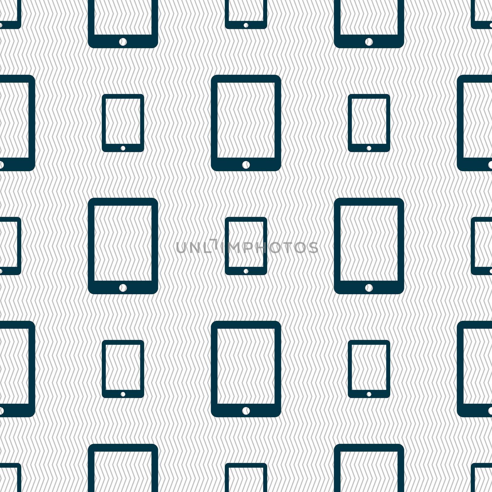 Smartphone sign icon. Support symbol. Call center. Seamless abstract background with geometric shapes. illustration