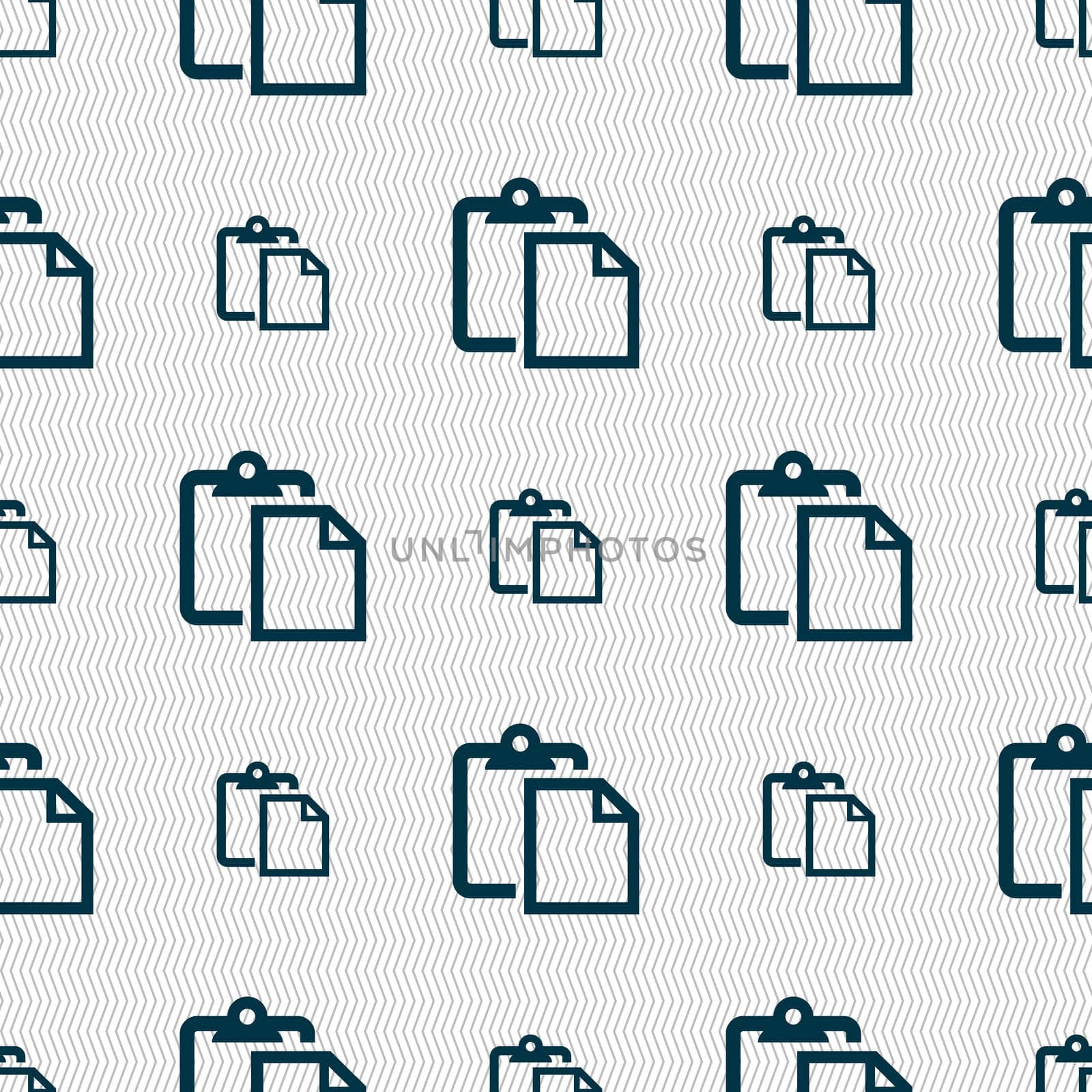 Edit document sign icon. Seamless abstract background with geometric shapes. illustration