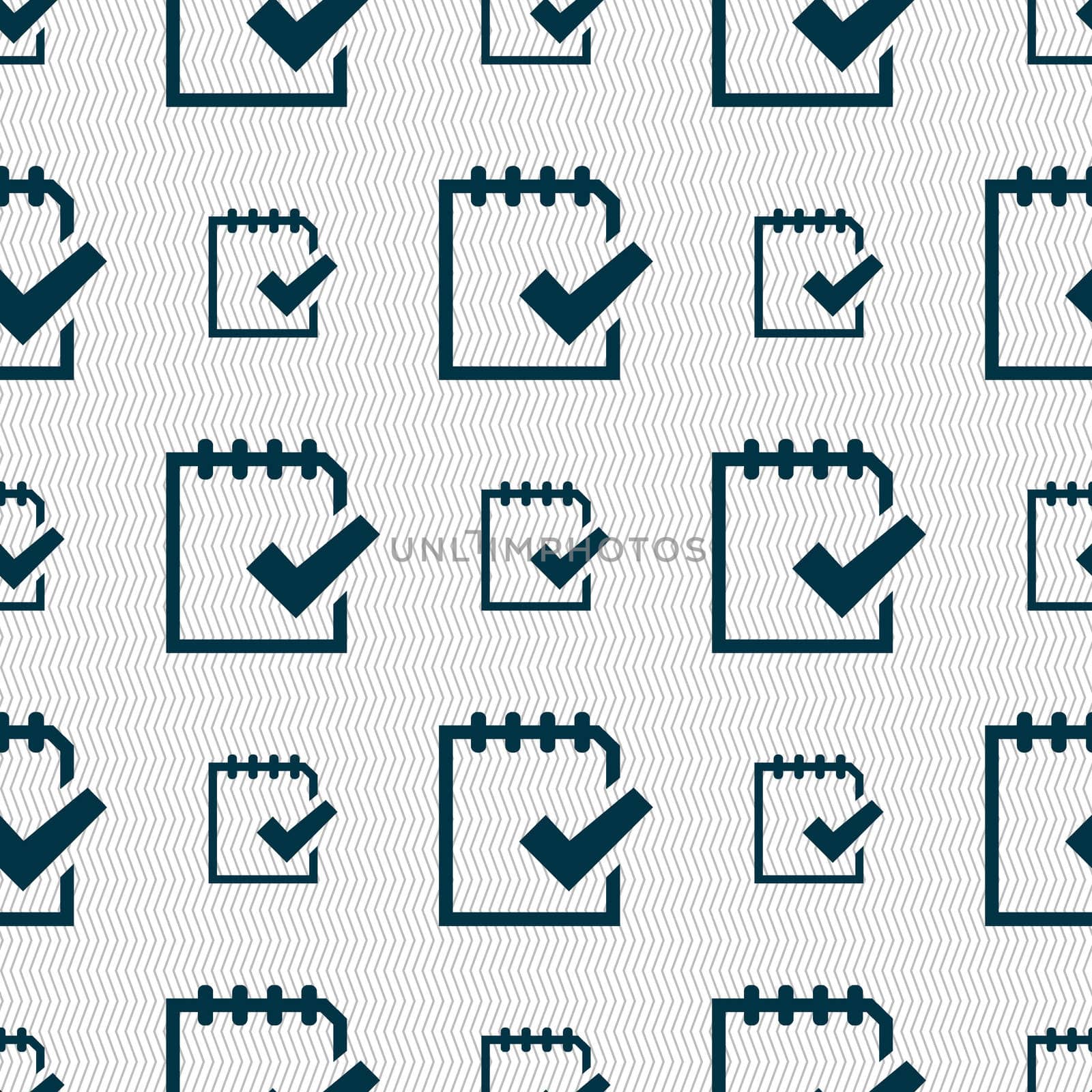 Edit document sign icon. Seamless abstract background with geometric shapes. illustration