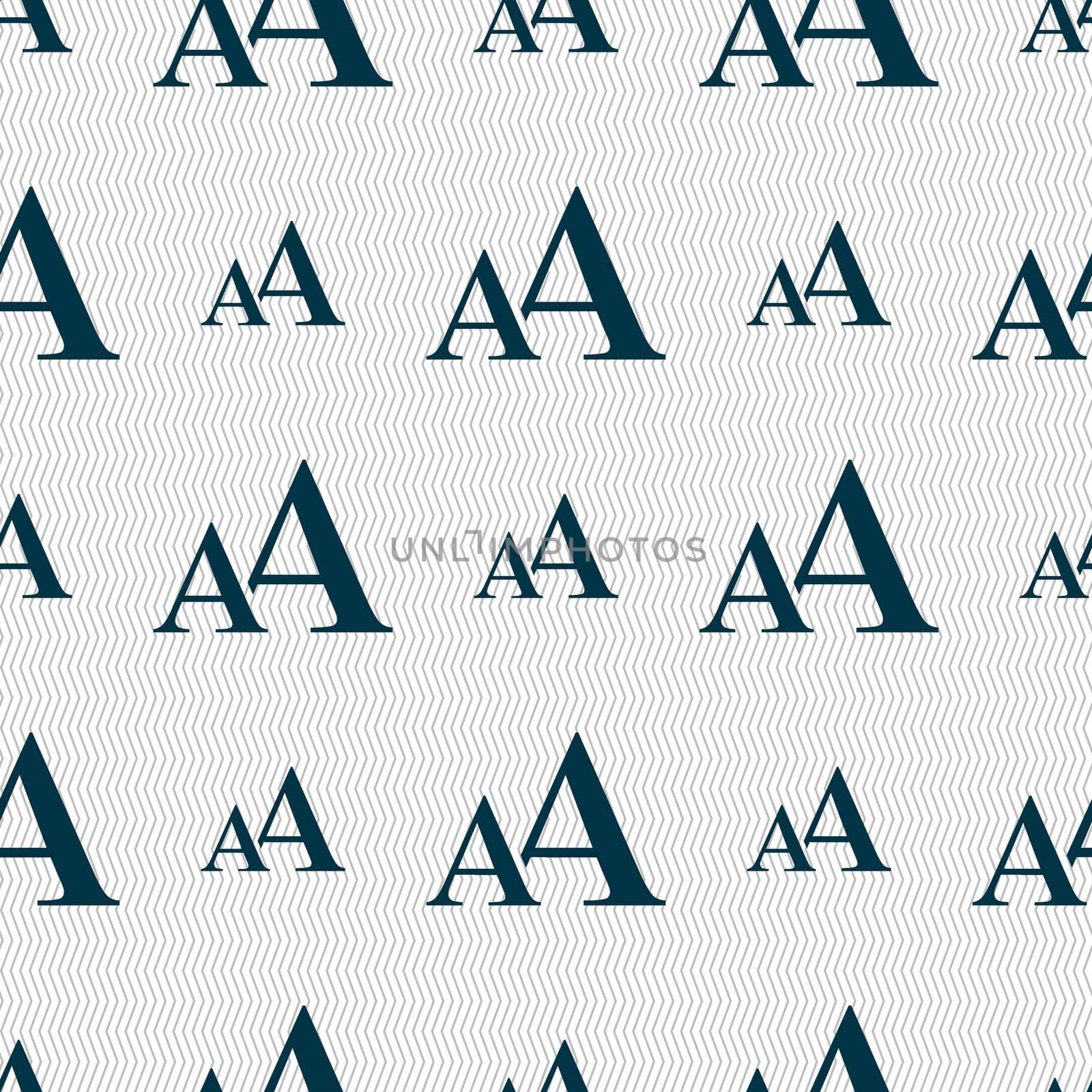 Enlarge font, AA icon sign. Seamless abstract background with geometric shapes. illustration