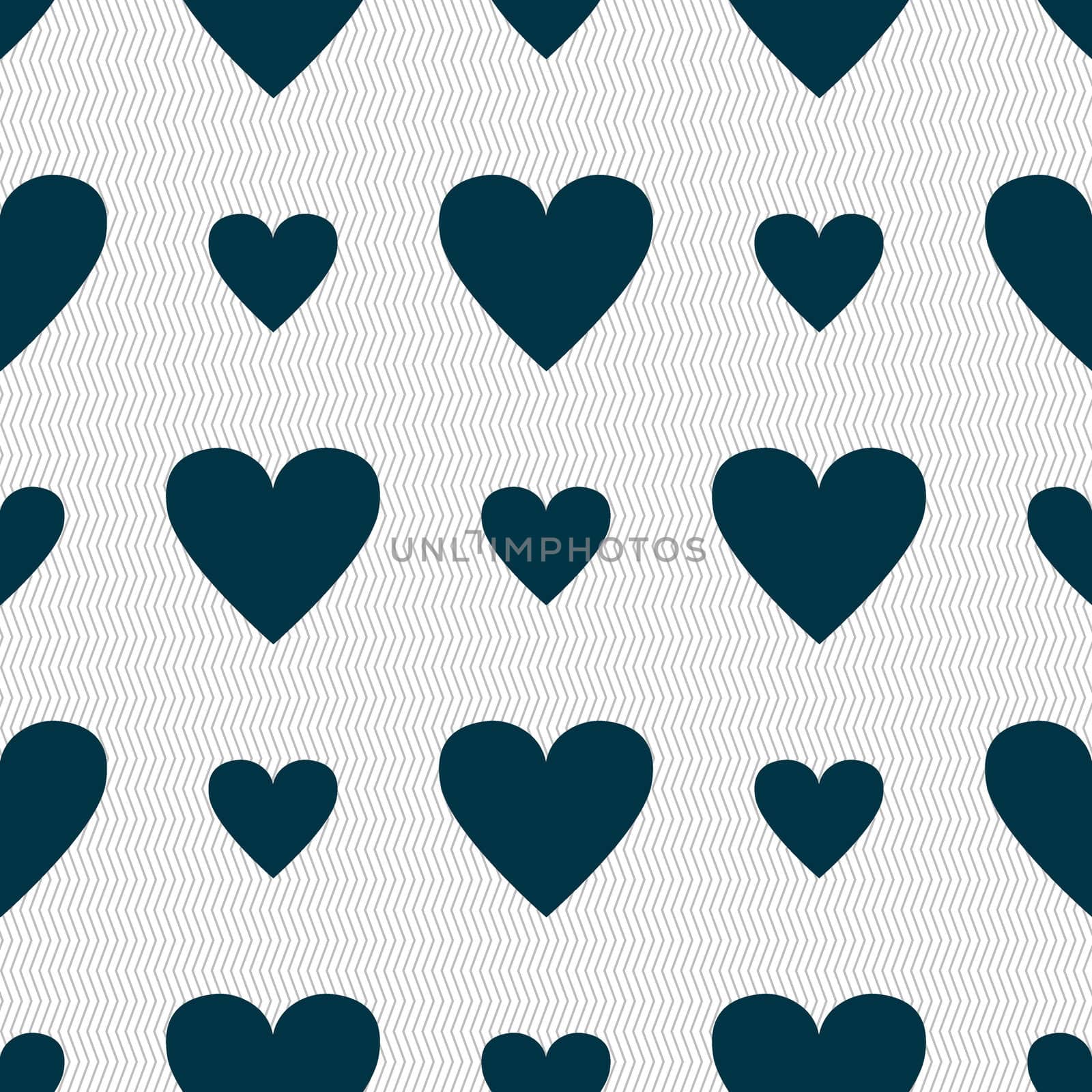 Heart sign icon. Love symbol. Seamless abstract background with geometric shapes. illustration