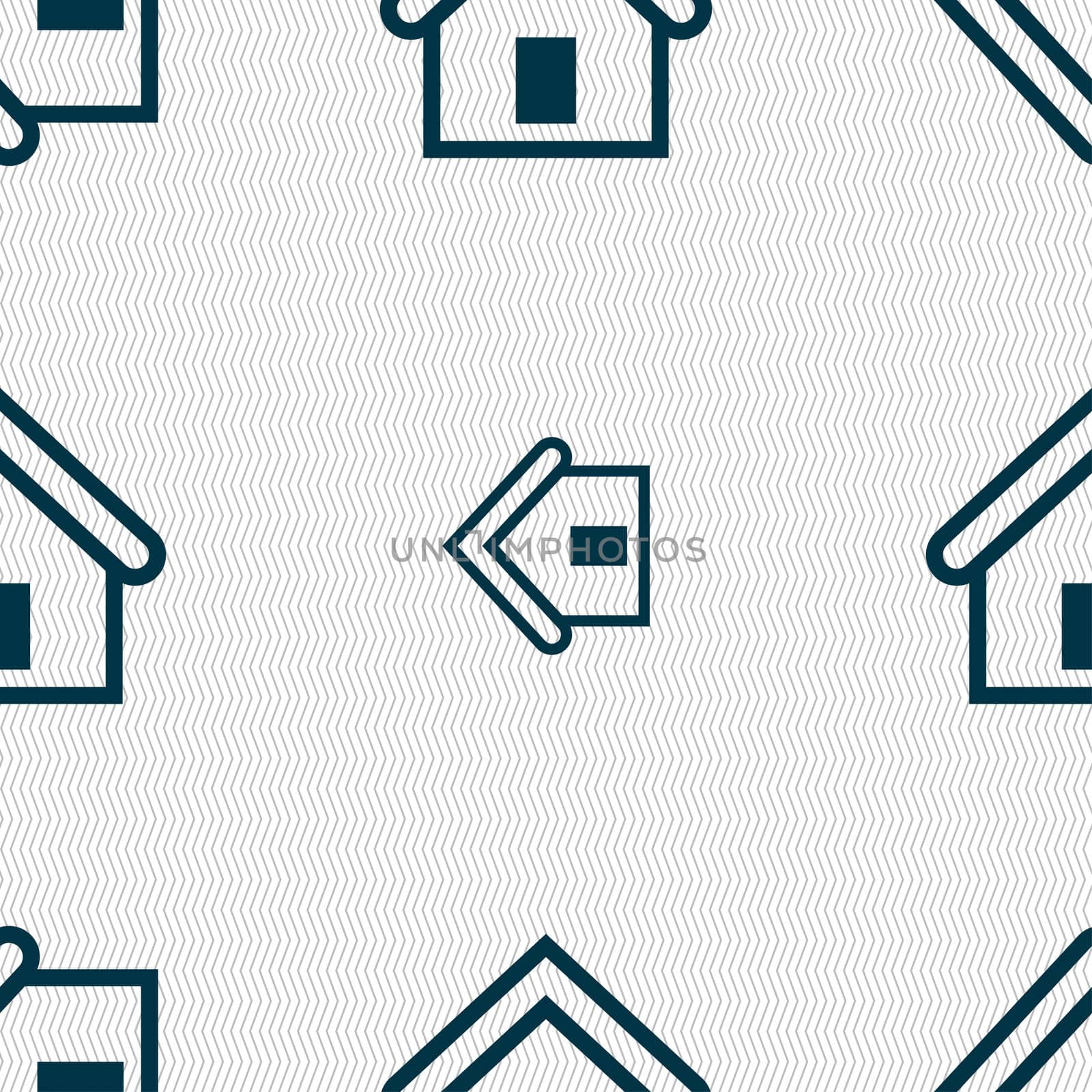 House icon sign. Seamless pattern with geometric texture. illustration