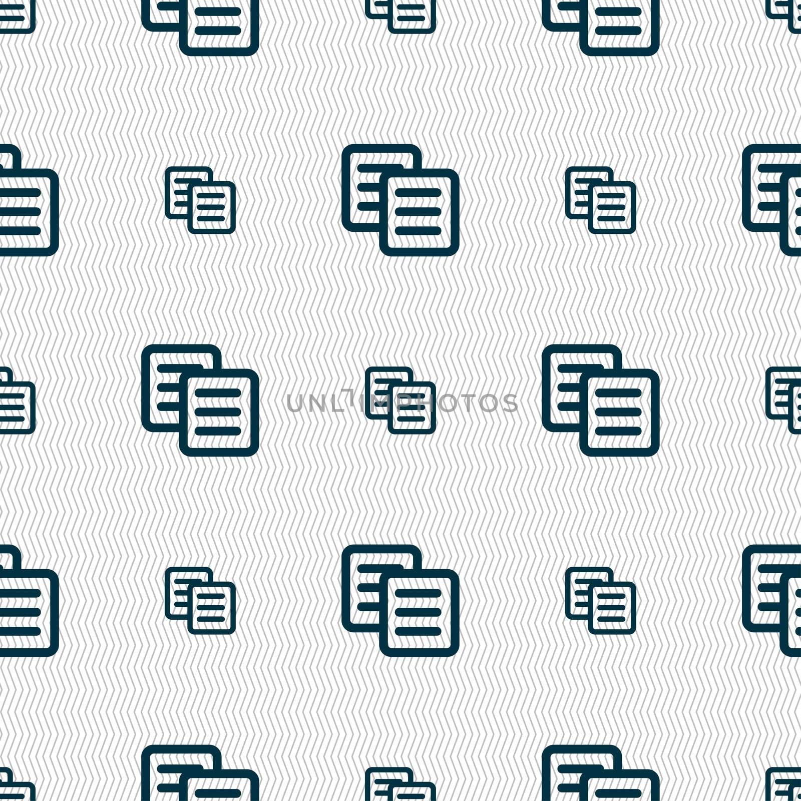 copy icon sign. Seamless pattern with geometric texture.  by serhii_lohvyniuk