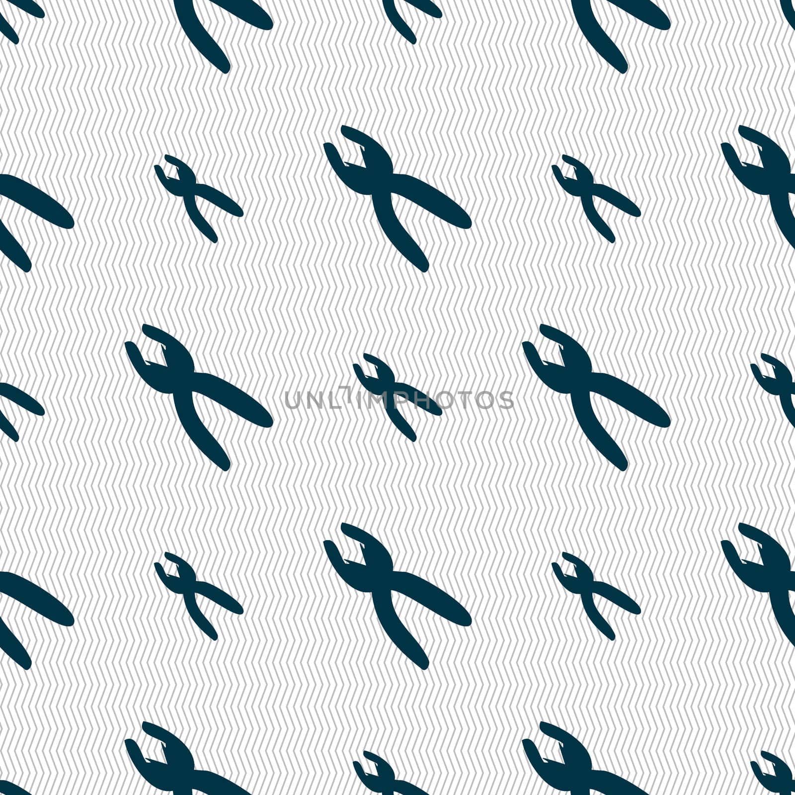 pliers icon sign. Seamless abstract background with geometric shapes.  by serhii_lohvyniuk