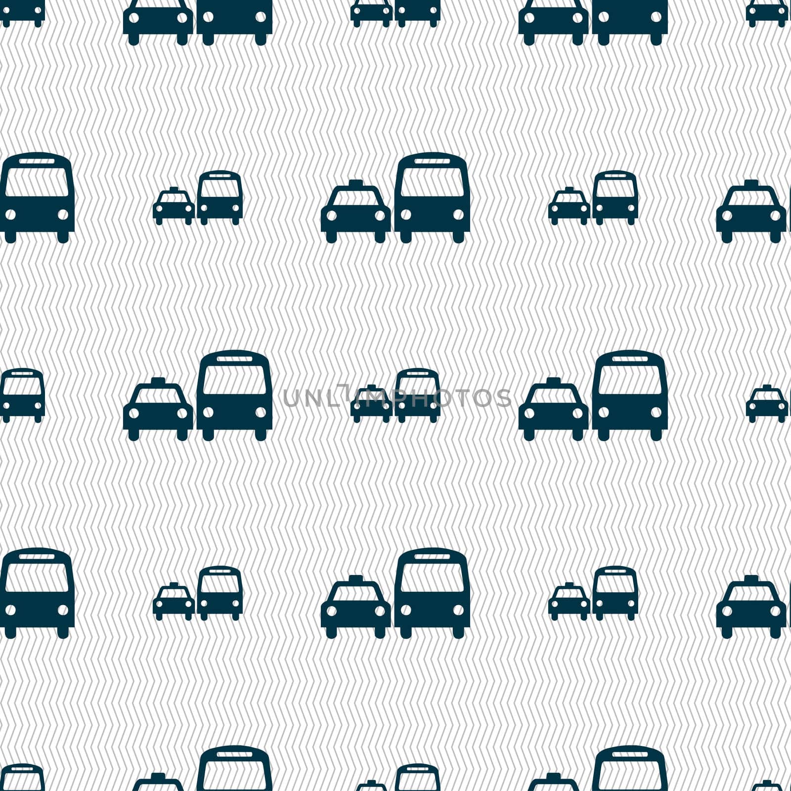 taxi icon sign. Seamless pattern with geometric texture.  by serhii_lohvyniuk