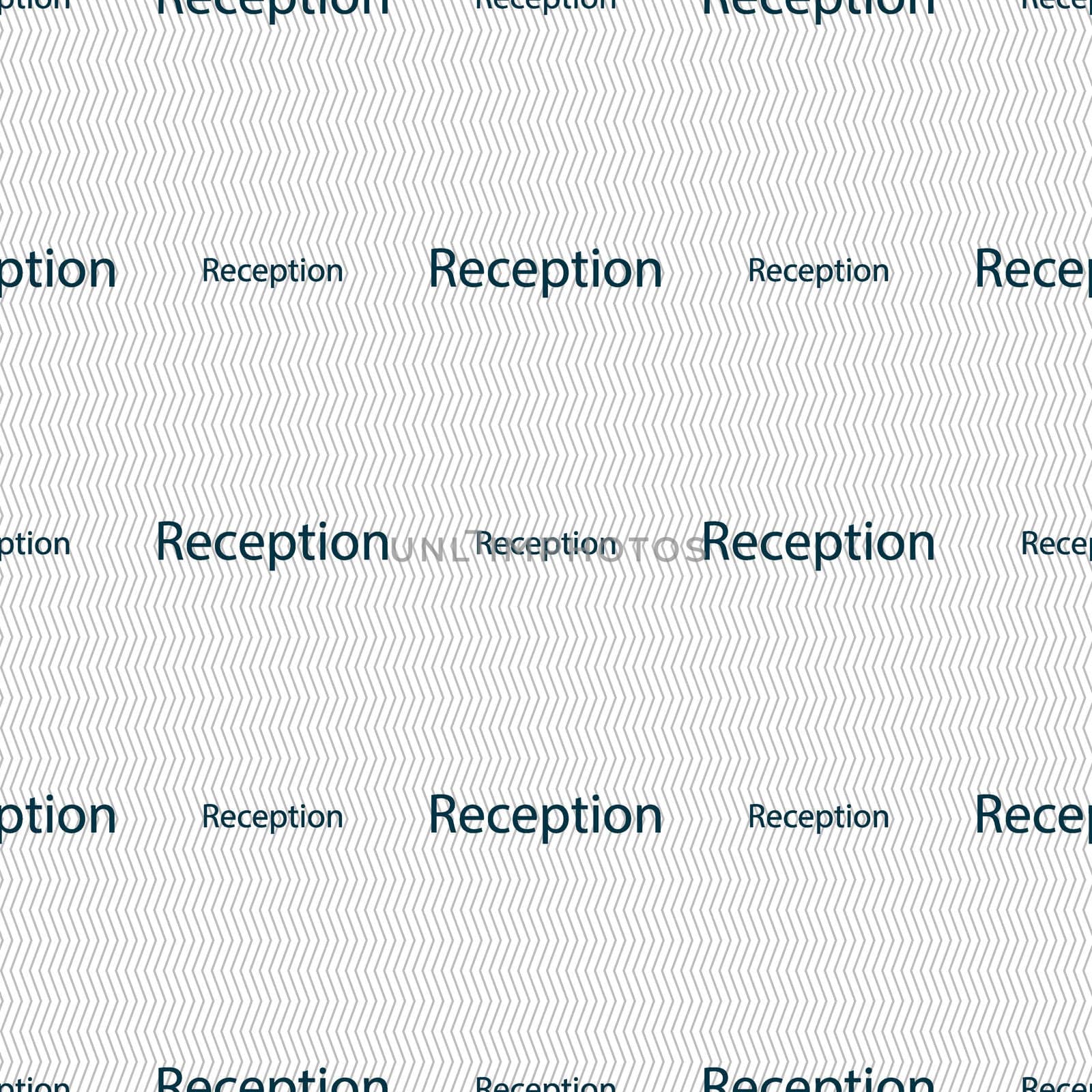 Reception sign icon. Hotel registration table symbol. Seamless abstract background with geometric shapes. illustration