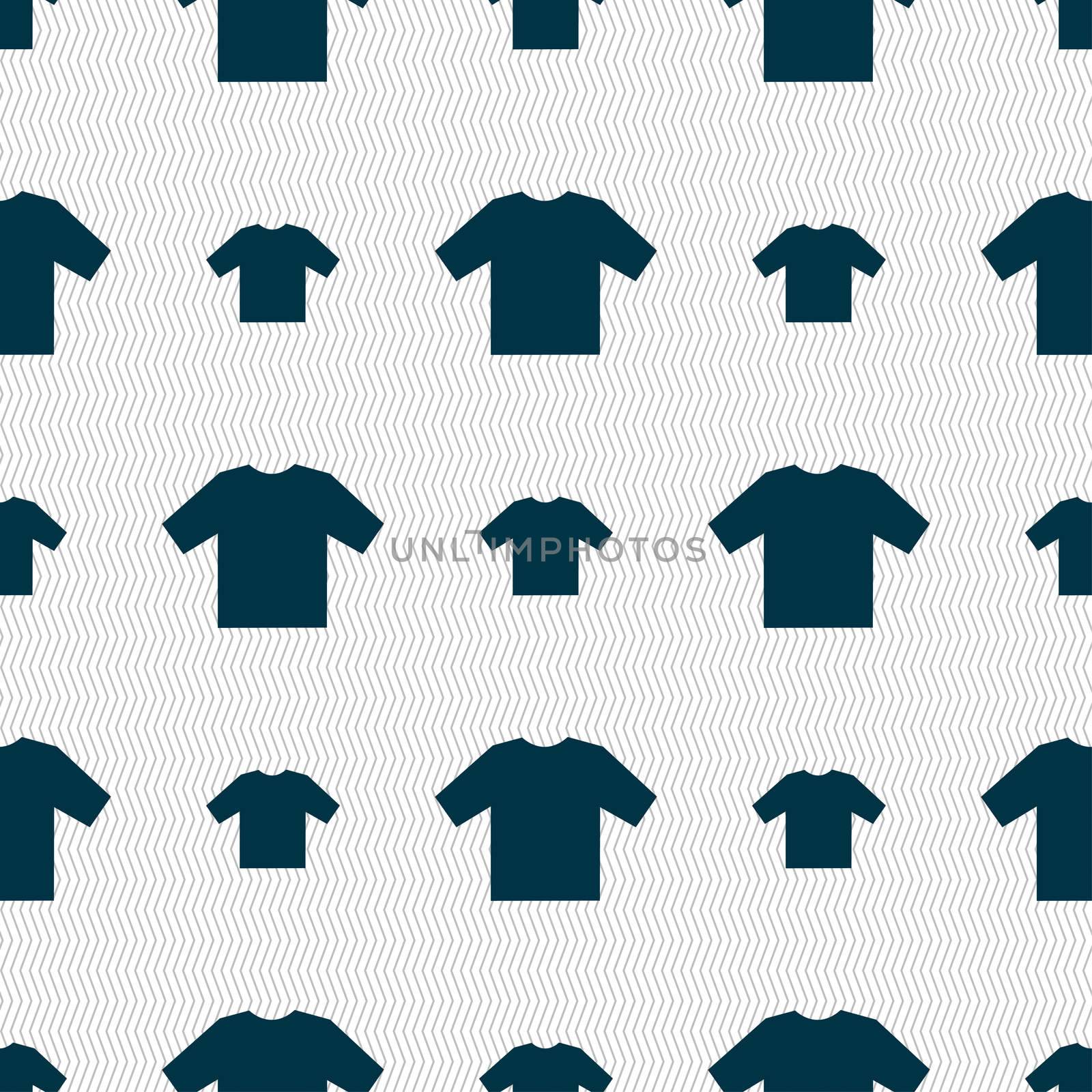 t-shirt icon sign. Seamless pattern with geometric texture.  by serhii_lohvyniuk