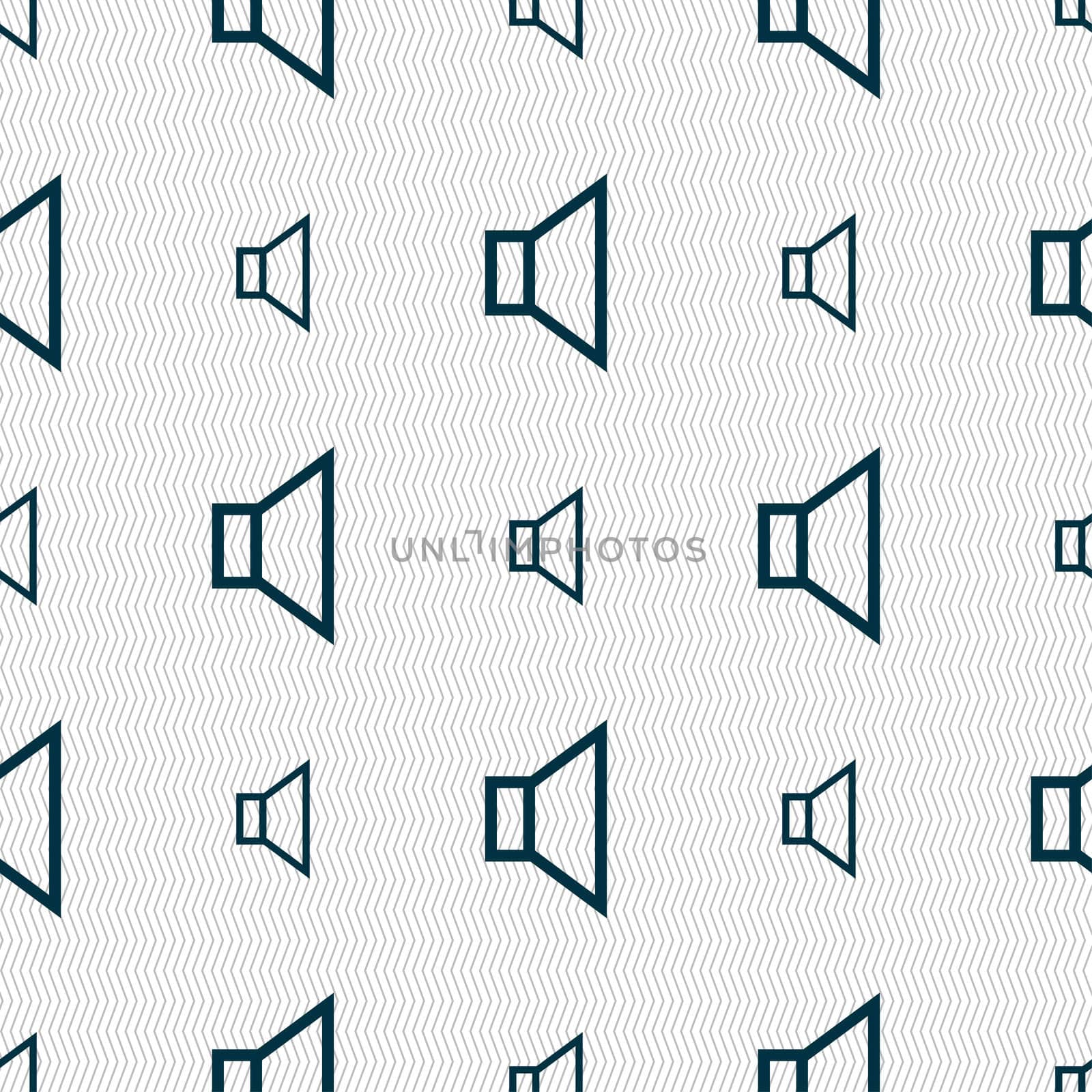 volume, sound icon sign. Seamless pattern with geometric texture.  by serhii_lohvyniuk