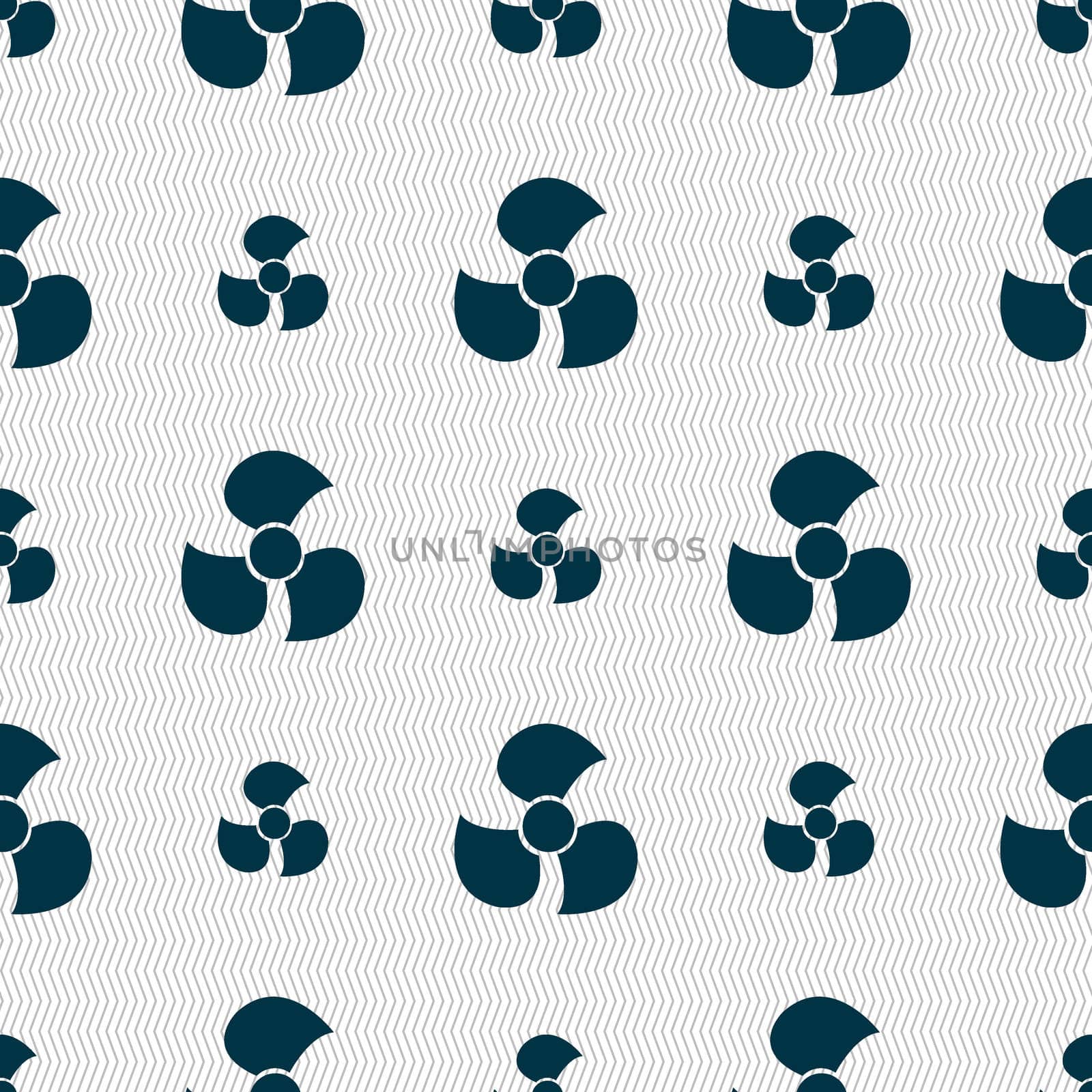 Fans, propeller icon sign. Seamless abstract background with geometric shapes. illustration