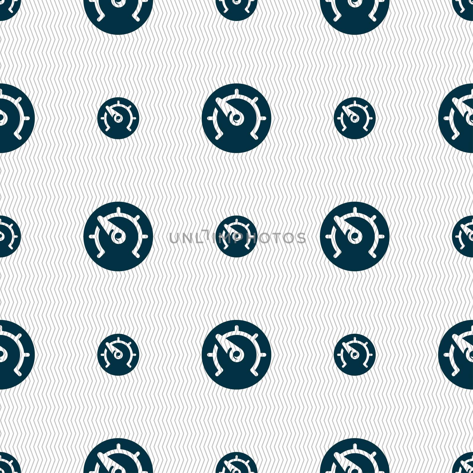 speed, speedometer icon sign. Seamless pattern with geometric texture.  by serhii_lohvyniuk