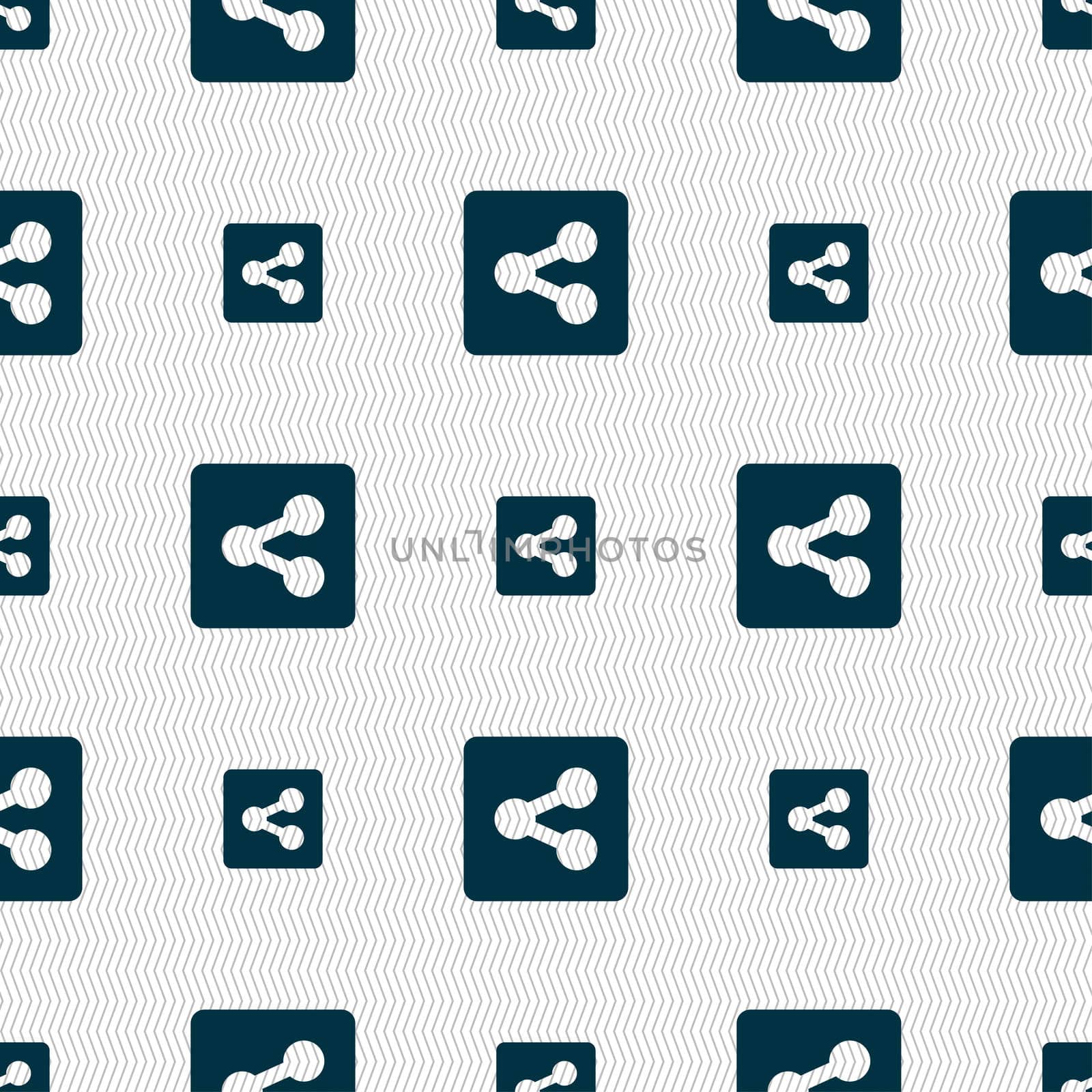 Share icon sign. Seamless pattern with geometric texture.  by serhii_lohvyniuk