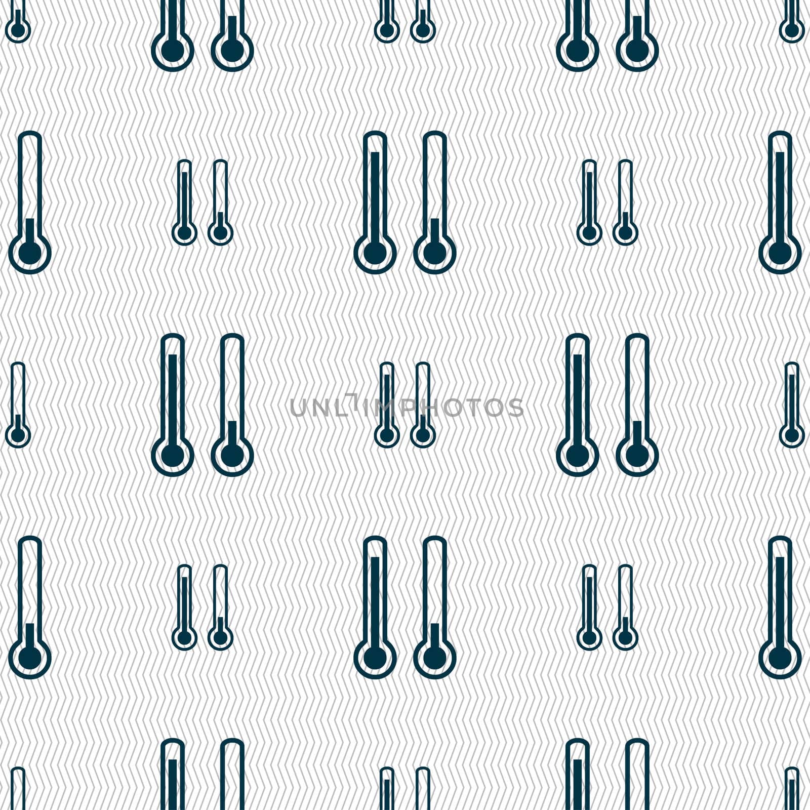 thermometer temperature icon sign. Seamless pattern with geometric texture.  by serhii_lohvyniuk