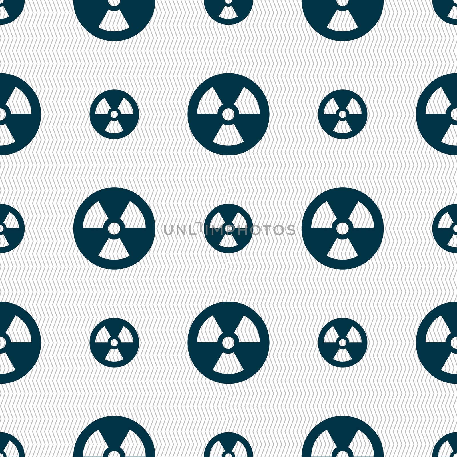 radiation icon sign. Seamless pattern with geometric texture.  by serhii_lohvyniuk