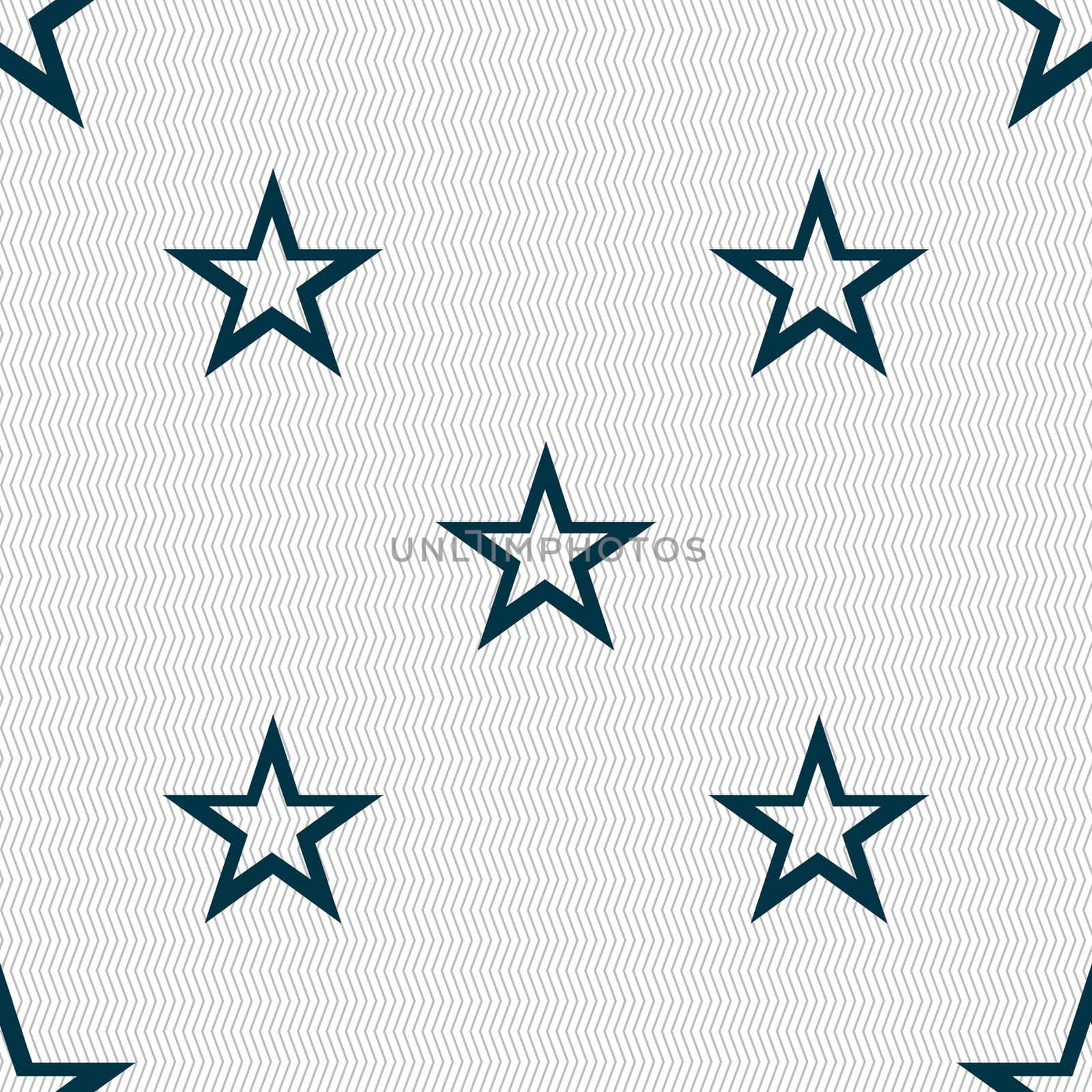 Star sign icon. Favorite button. Navigation symbol. Seamless abstract background with geometric shapes. illustration