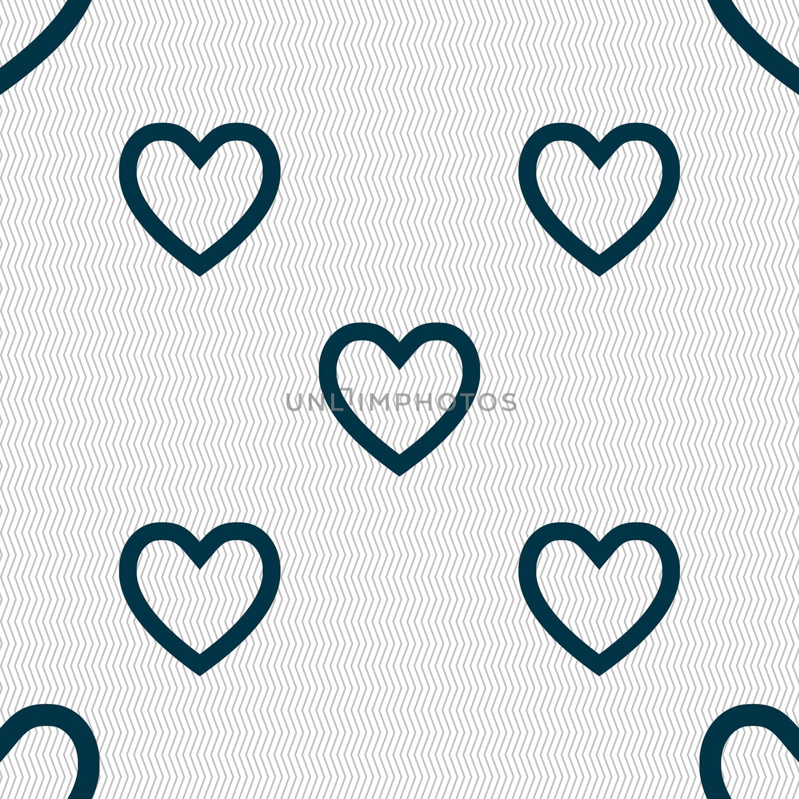 Heart sign icon. Love symbol. Seamless abstract background with geometric shapes.  by serhii_lohvyniuk