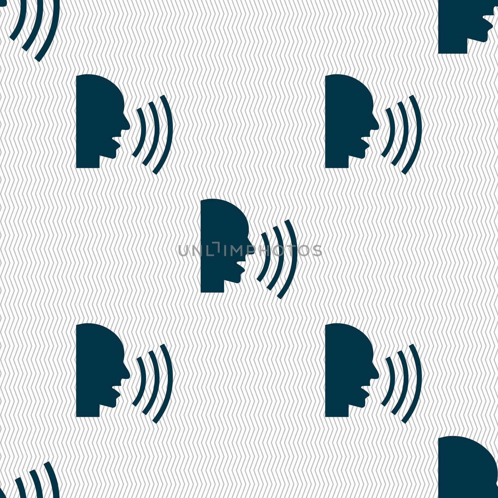 Talking Flat modern web icon. Seamless abstract background with geometric shapes.  by serhii_lohvyniuk