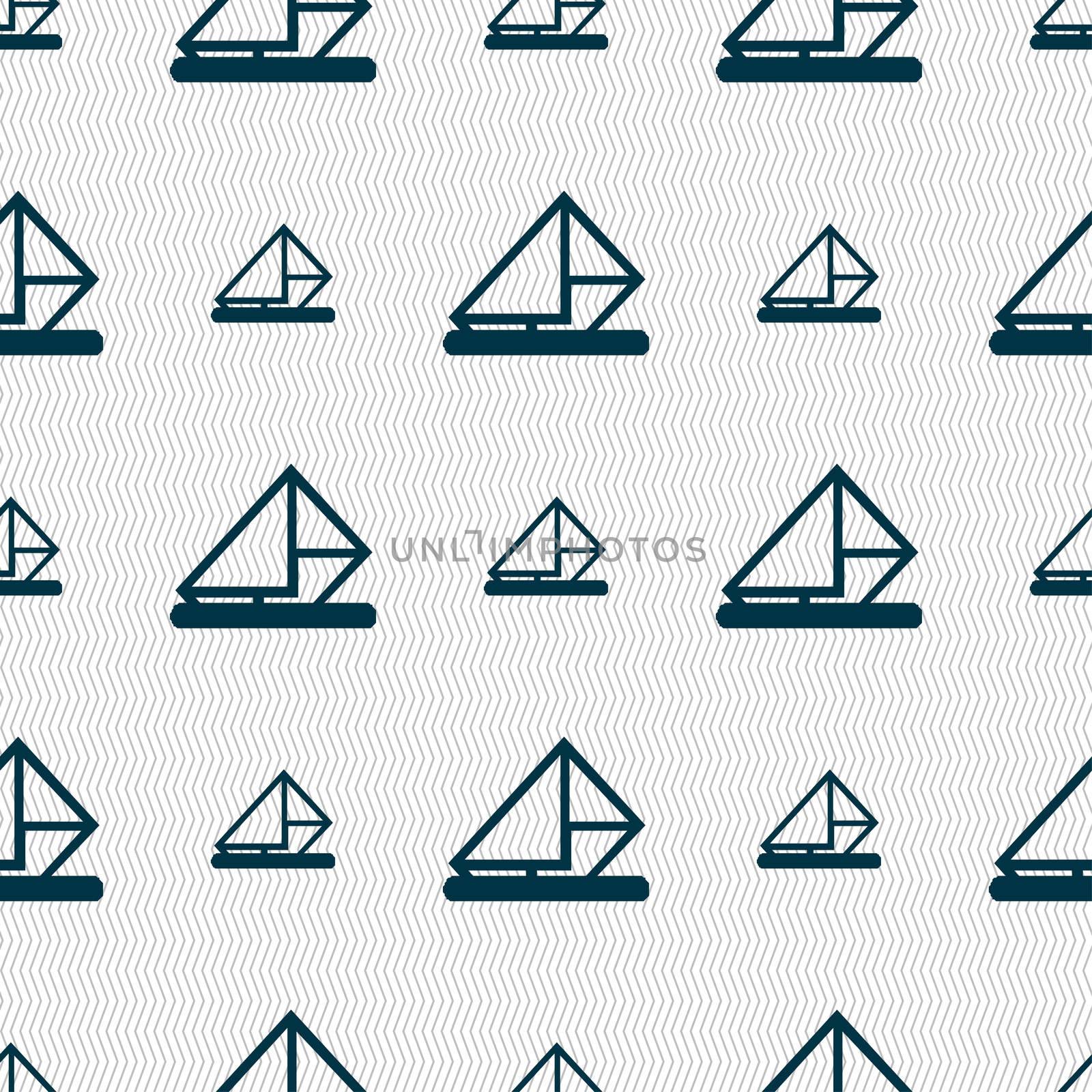 letter, envelope, mail icon sign. Seamless pattern with geometric texture.  by serhii_lohvyniuk