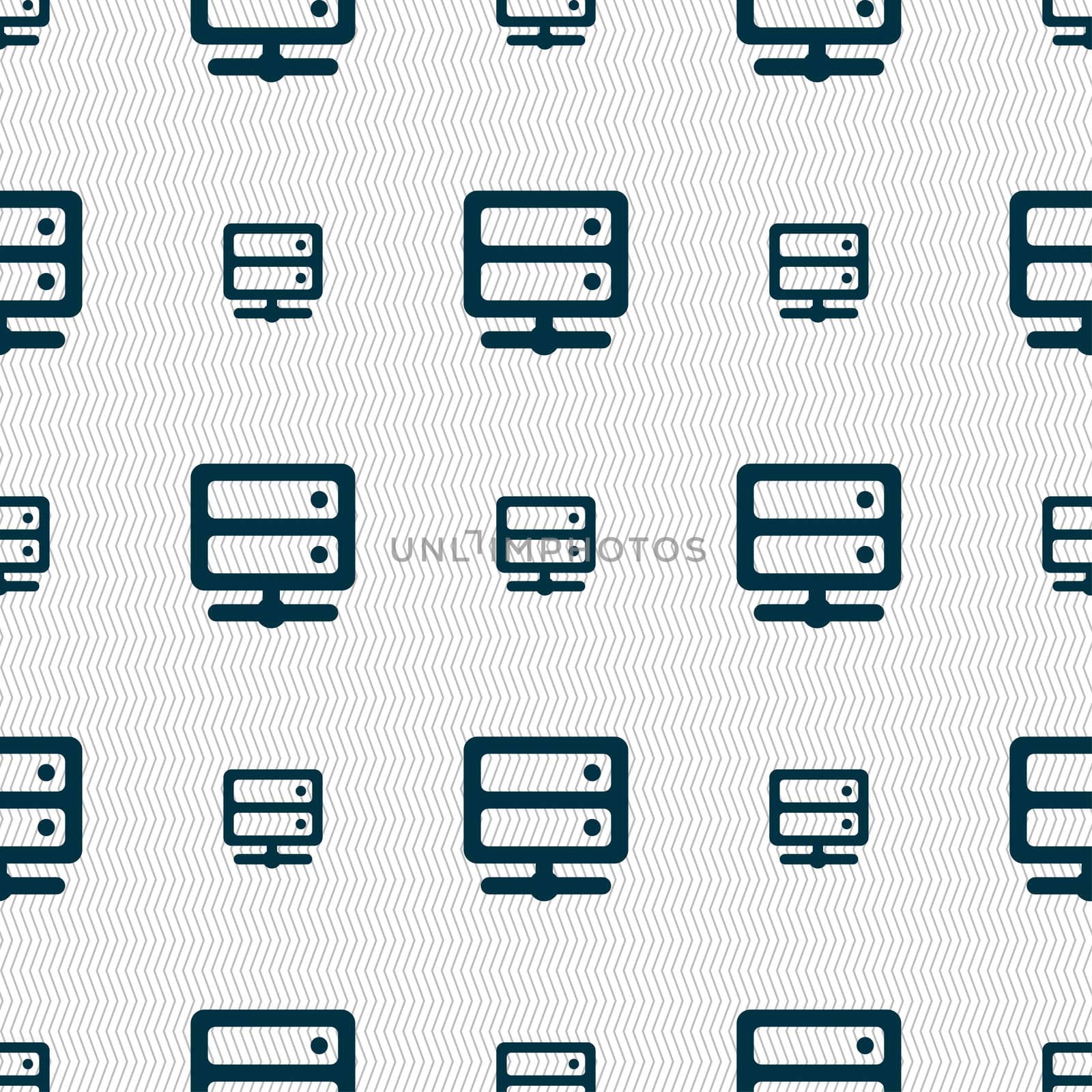 Server icon sign. Seamless pattern with geometric texture.  by serhii_lohvyniuk