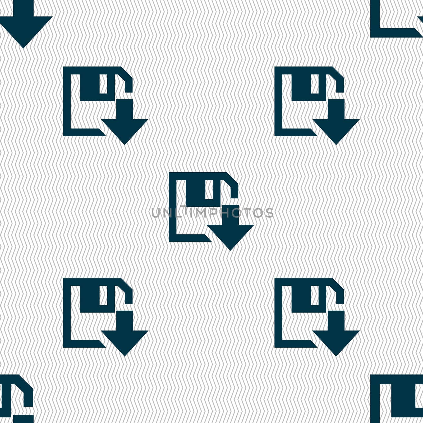 floppy icon. Flat modern design. Seamless abstract background with geometric shapes. illustration