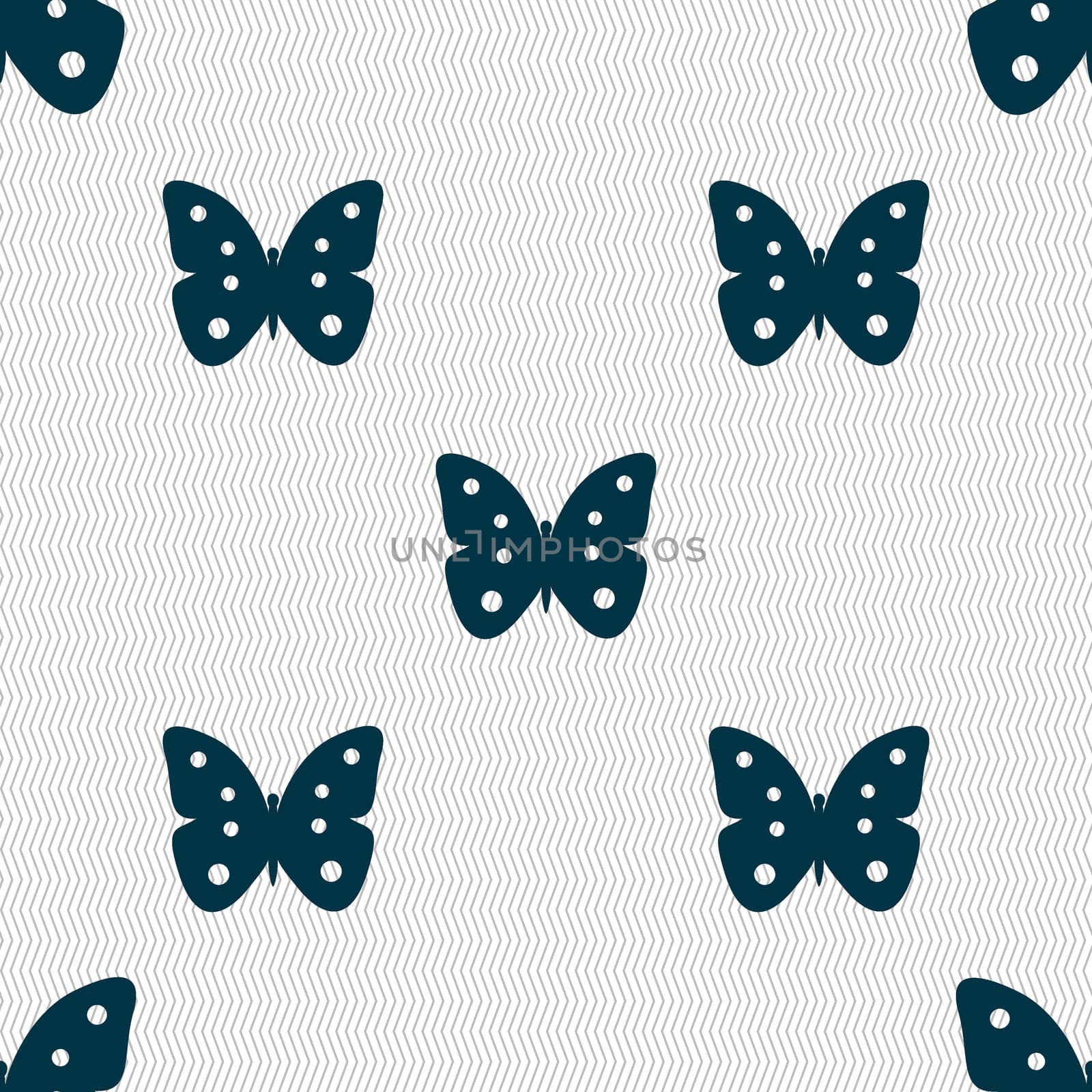 Butterfly sign icon. insect symbol. Seamless abstract background with geometric shapes.  by serhii_lohvyniuk