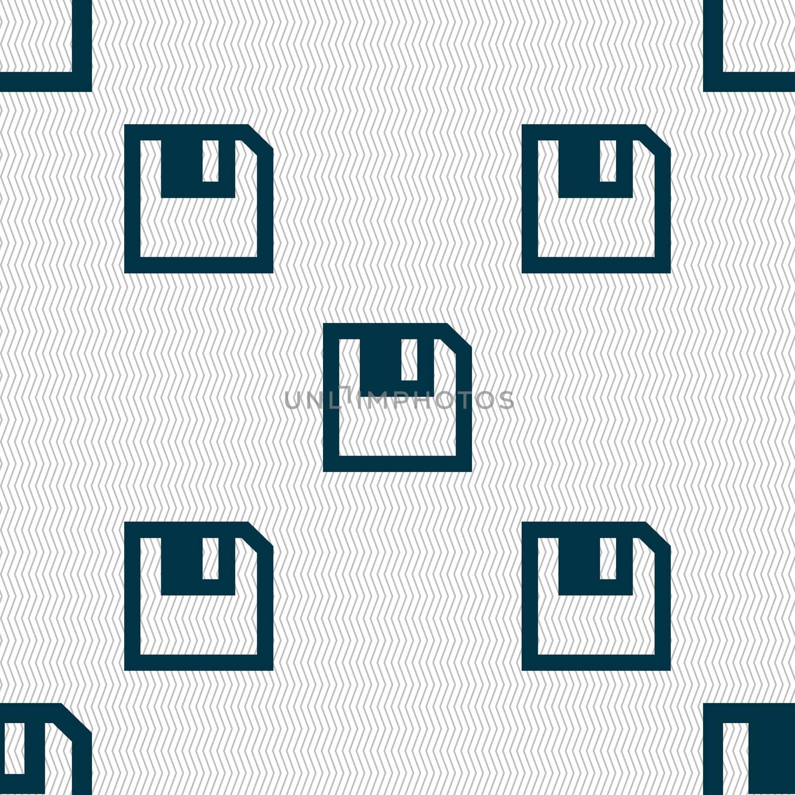 floppy icon. Flat modern design. Seamless abstract background with geometric shapes. illustration