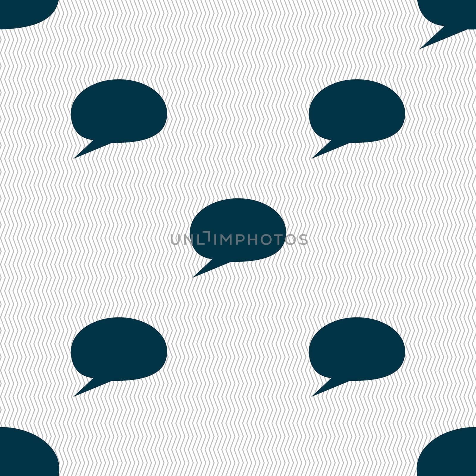 Speech bubble icons. Think cloud symbols. Seamless abstract background with geometric shapes.  by serhii_lohvyniuk