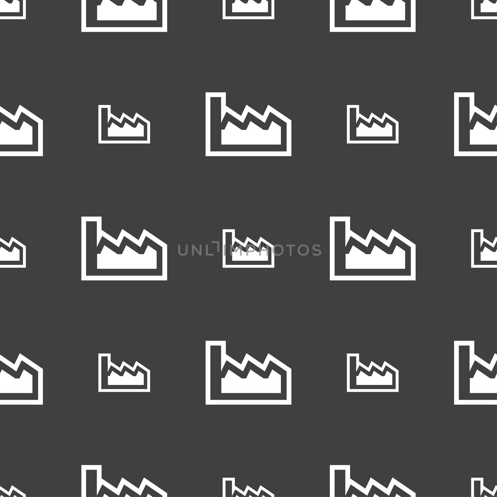 Chart icon sign. Seamless pattern on a gray background. illustration