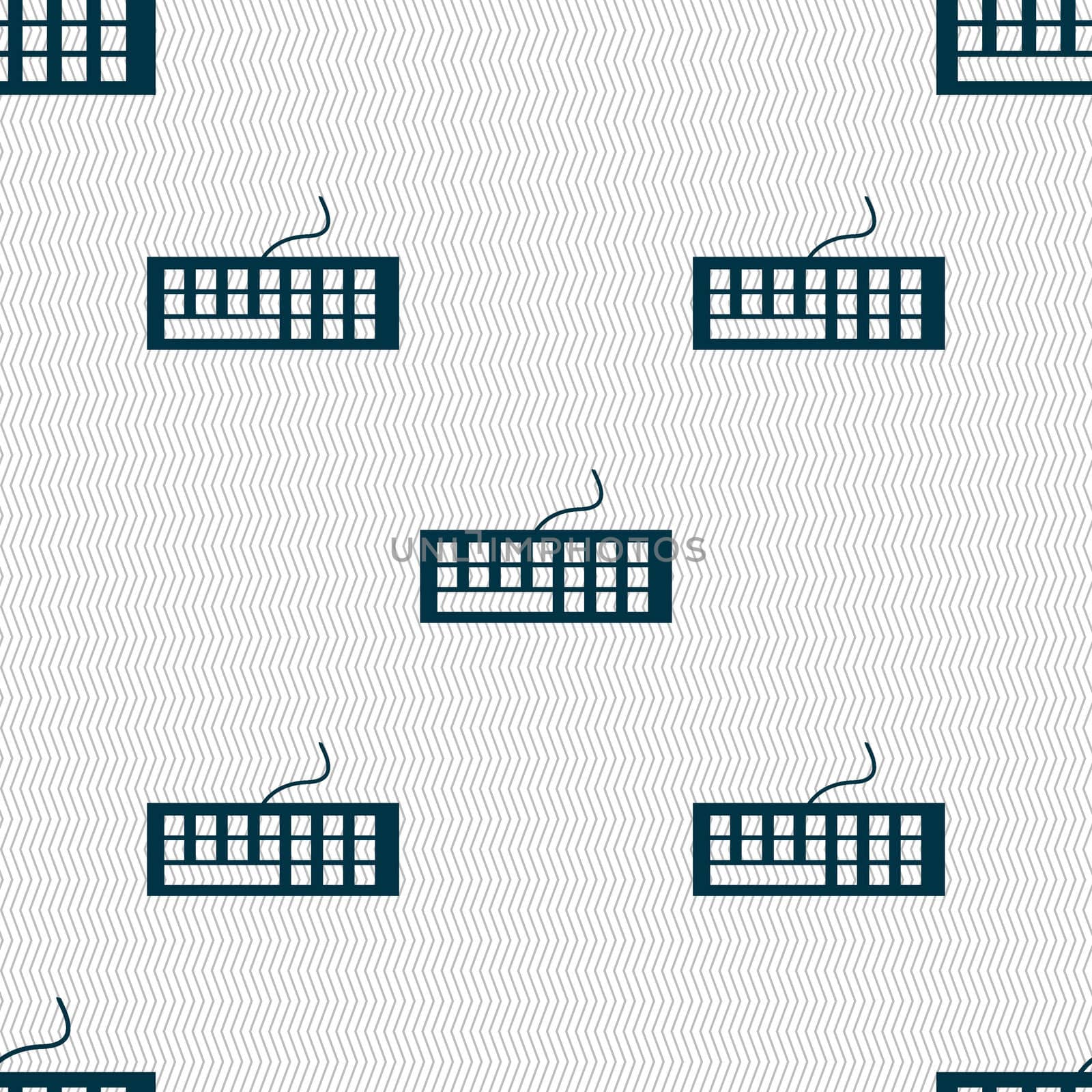 Computer keyboard Icon. Seamless abstract background with geometric shapes.  by serhii_lohvyniuk