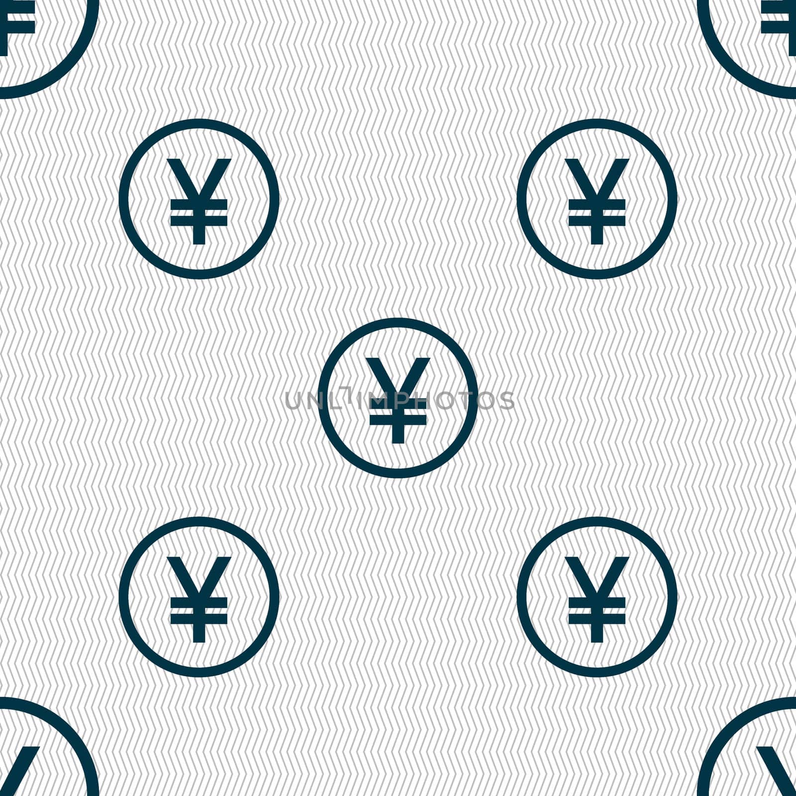 Japanese Yuan icon sign. Seamless abstract background with geometric shapes.  by serhii_lohvyniuk