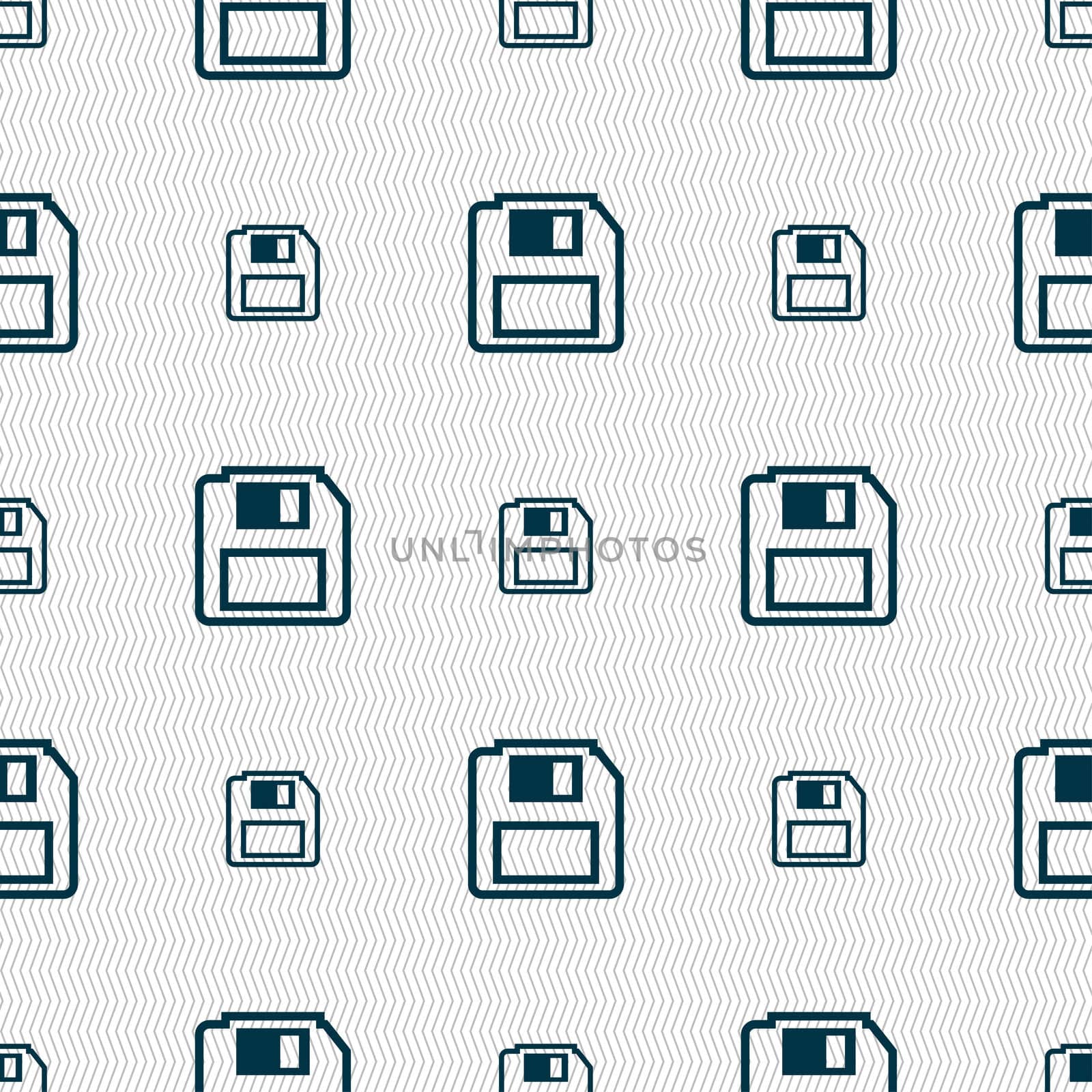 floppy disk icon sign. Seamless pattern with geometric texture.  by serhii_lohvyniuk