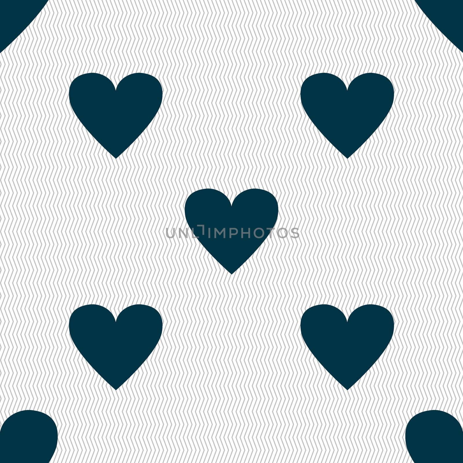 Heart sign icon. Love symbol. Seamless abstract background with geometric shapes.  by serhii_lohvyniuk