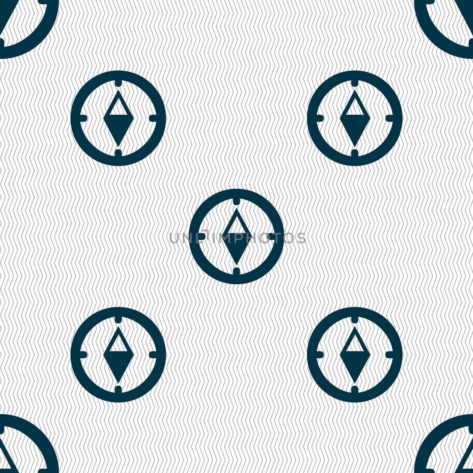 Compass sign icon. Windrose navigation symbol. Seamless abstract background with geometric shapes.  by serhii_lohvyniuk