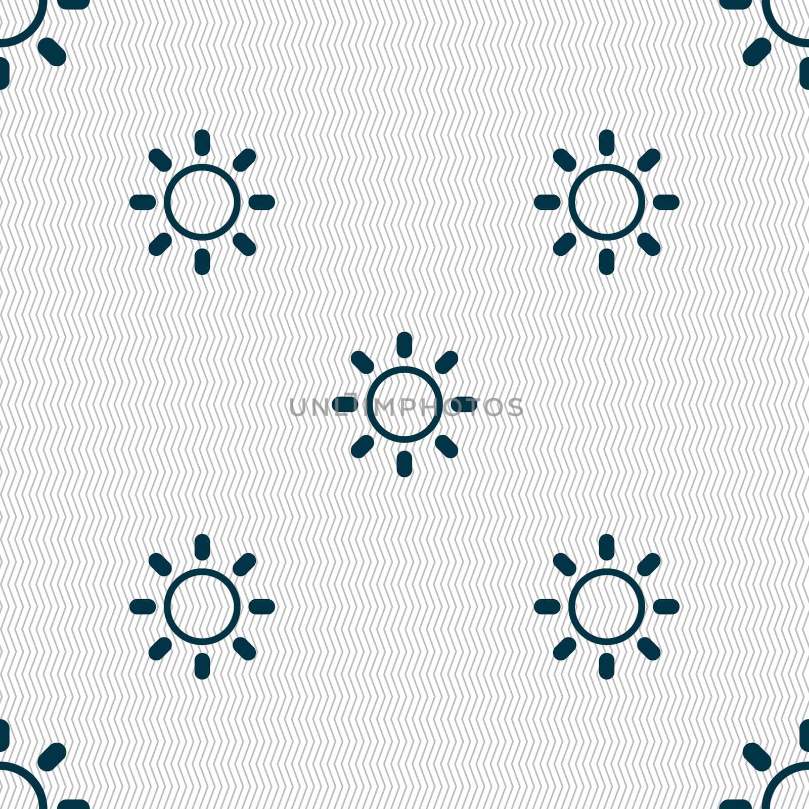 Brightness icon sign. Seamless abstract background with geometric shapes.  by serhii_lohvyniuk
