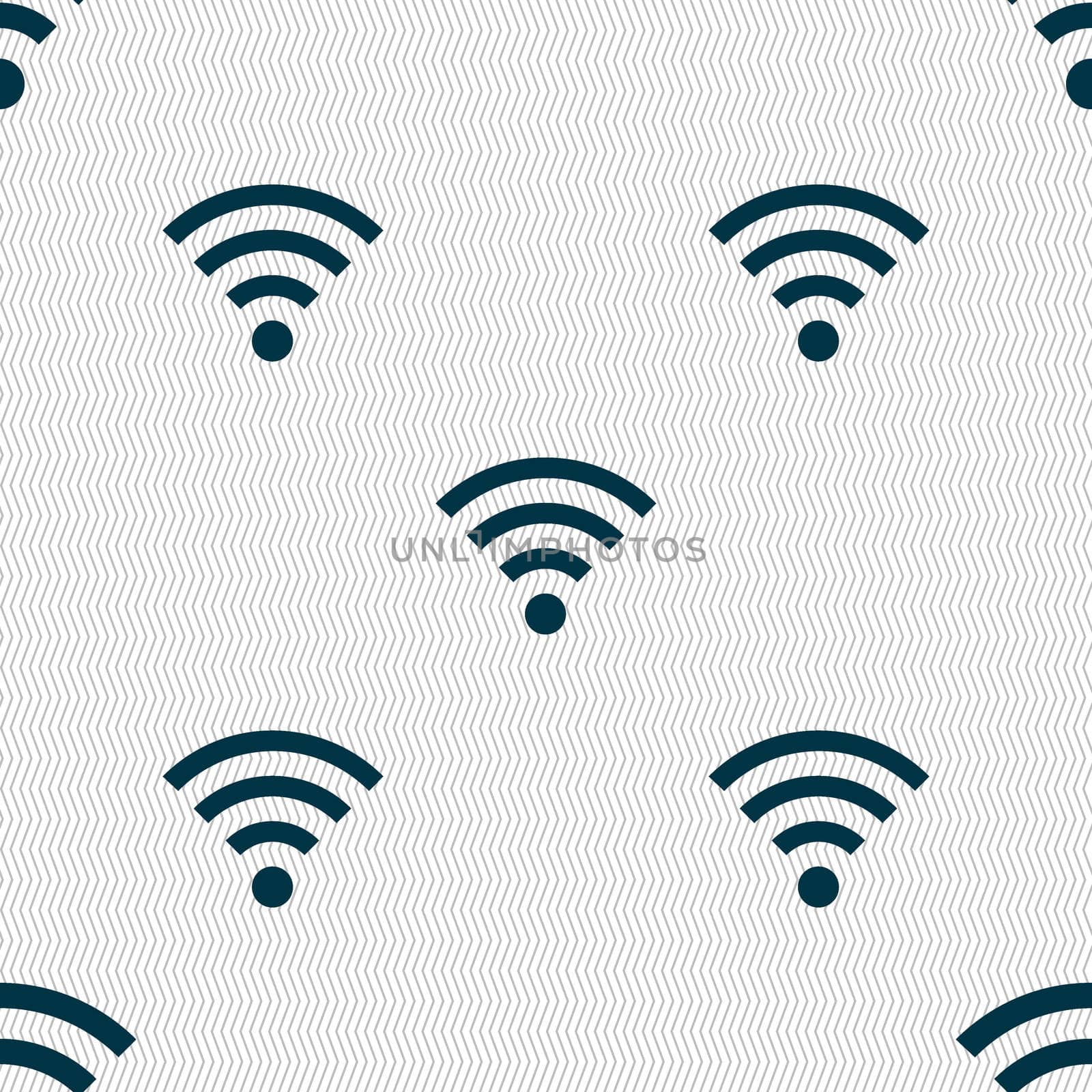 Wifi sign. Wi-fi symbol. Wireless Network icon zone. Seamless abstract background with geometric shapes.  by serhii_lohvyniuk