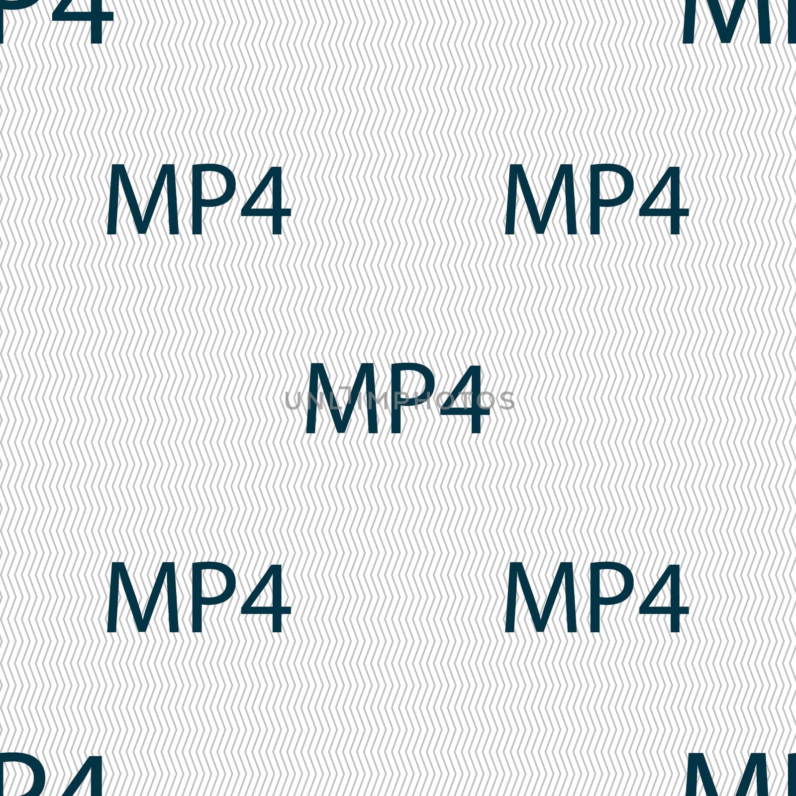 Mpeg4 video format sign icon. symbol. Seamless abstract background with geometric shapes.  by serhii_lohvyniuk