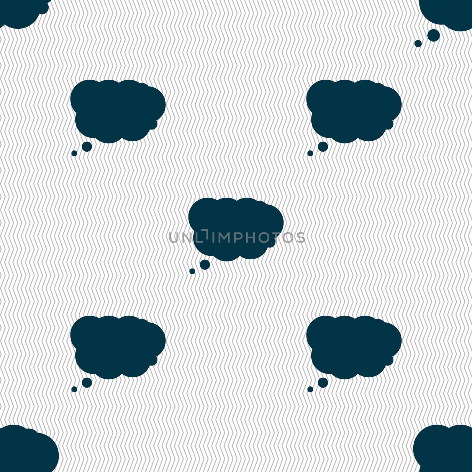 Cloud sign icon. Data storage symbol. Seamless abstract background with geometric shapes.  by serhii_lohvyniuk